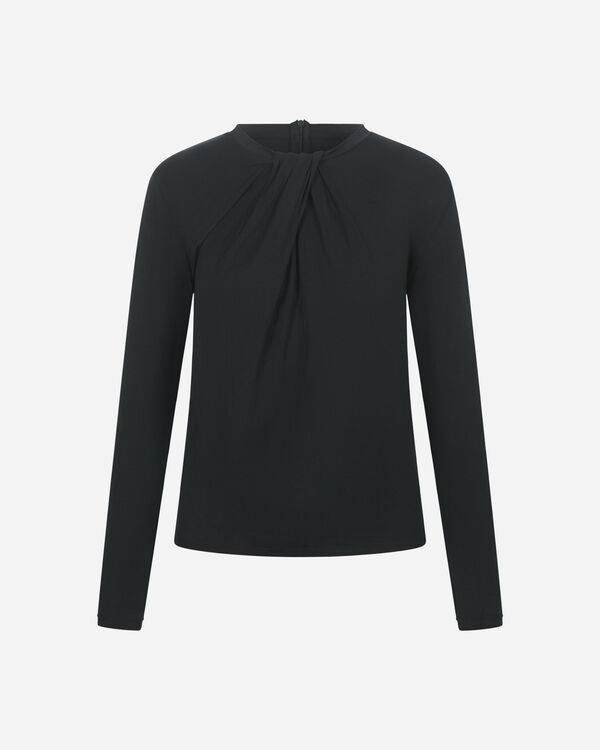 Back zip neck w