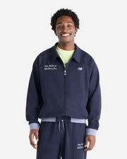 College piquet f-zip m - Blu Navy