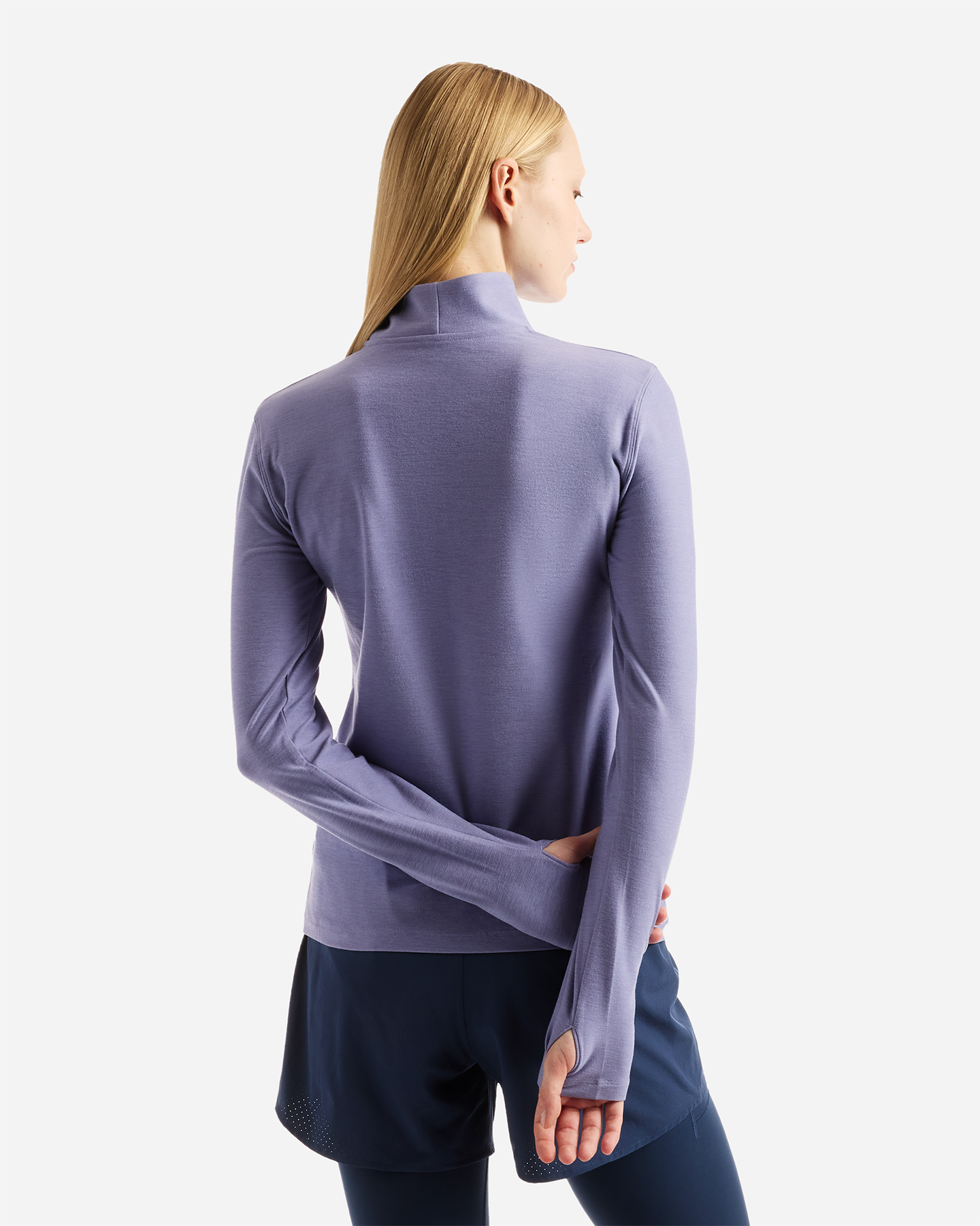 Maglia running NEW BALANCE SPACE DYE 1-4 ZIP LS W - Viola - 1 | Cisalfa Sport
