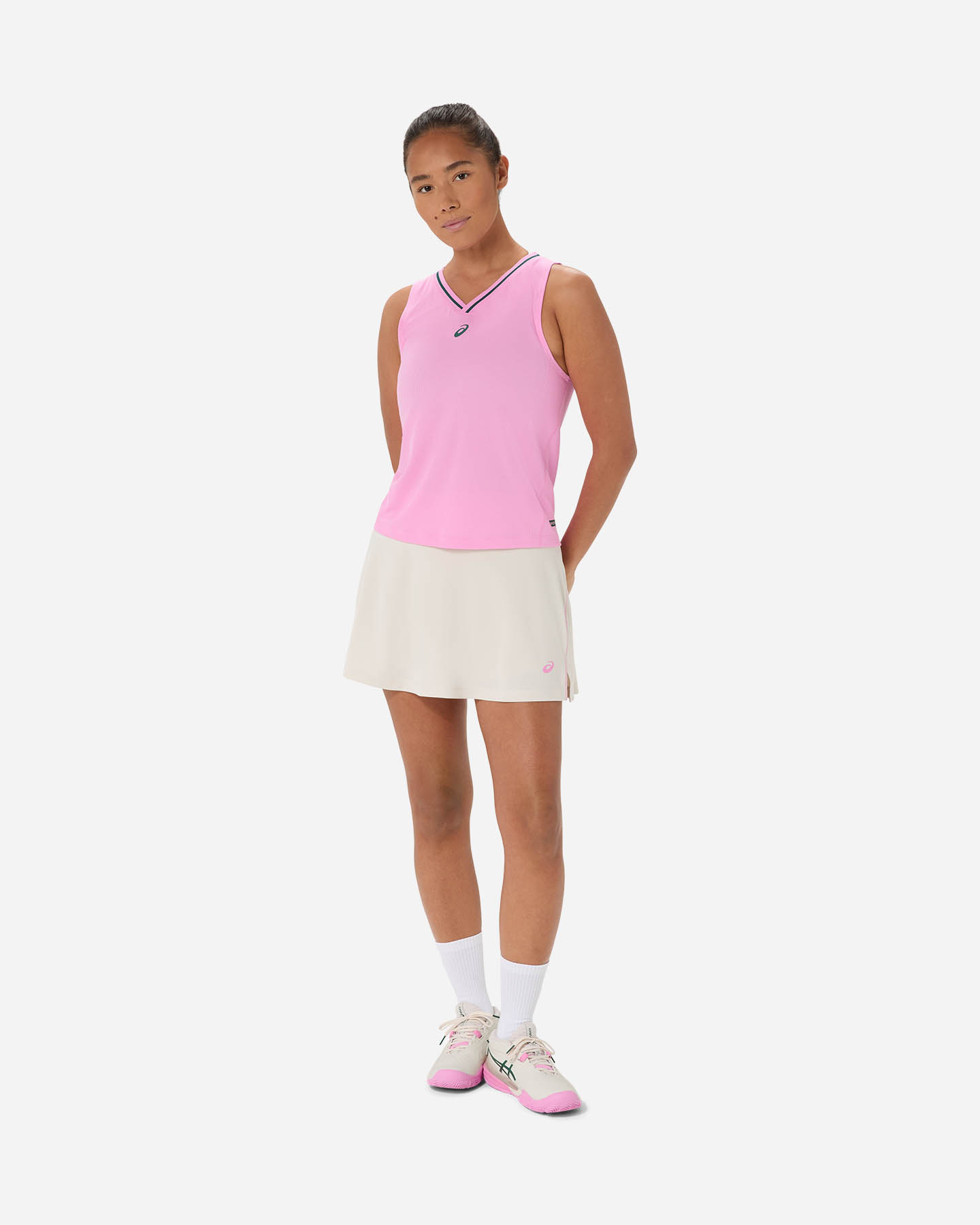 T-shirt tennis ASICS PADEL COURT W - Rosa - 3 | Cisalfa Sport