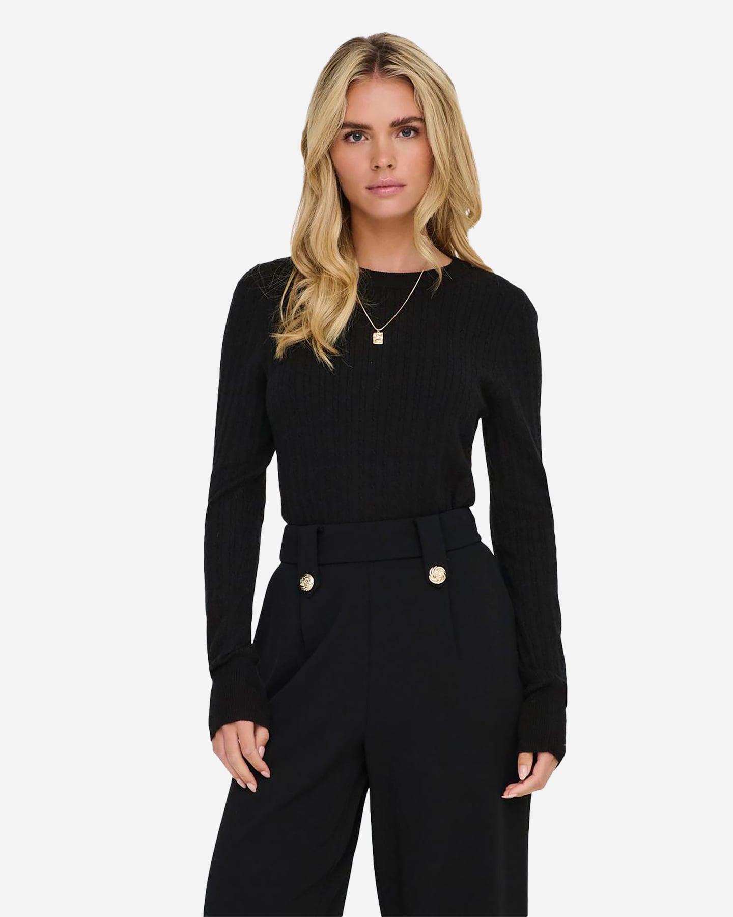 Maglione ONLY TRECCE W - Nero - 2 | Cisalfa Sport