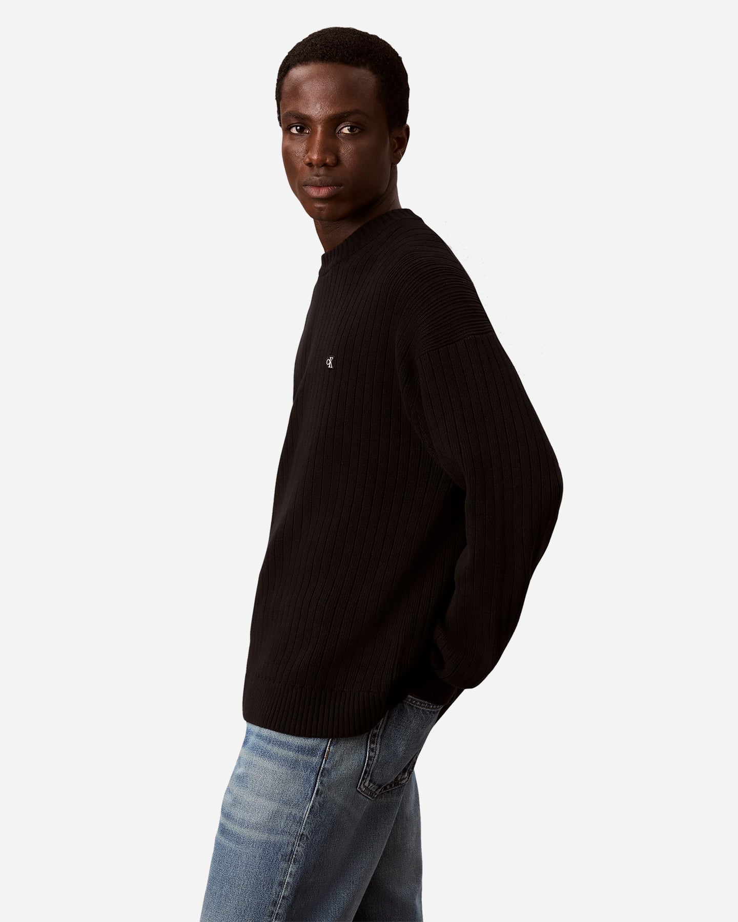 Maglione CALVIN KLEIN JEANS VERTICAL M - Nero - 2 | Cisalfa Sport