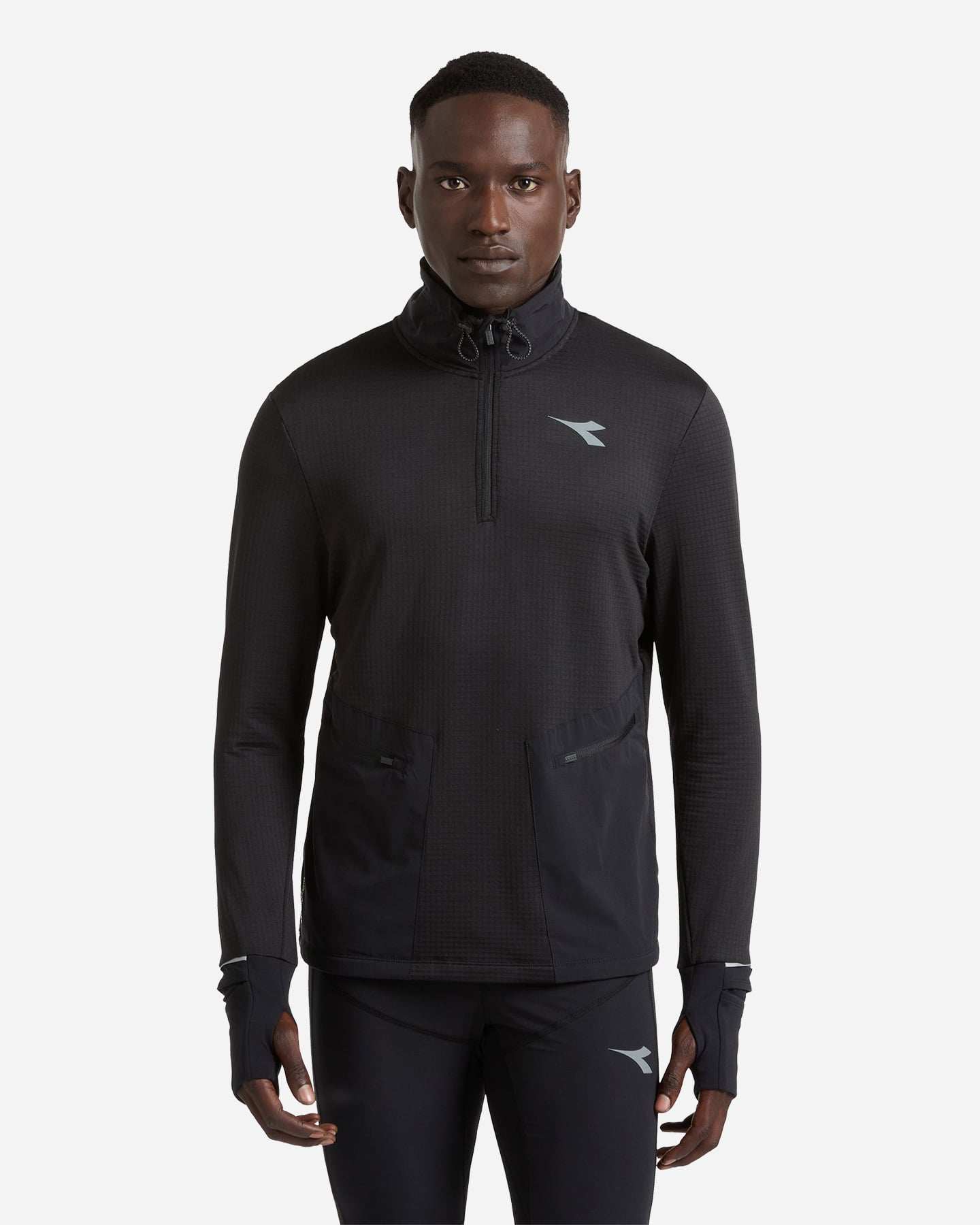 Giacca running DIADORA FIBRAZERO M - Nero - 1 | Cisalfa Sport