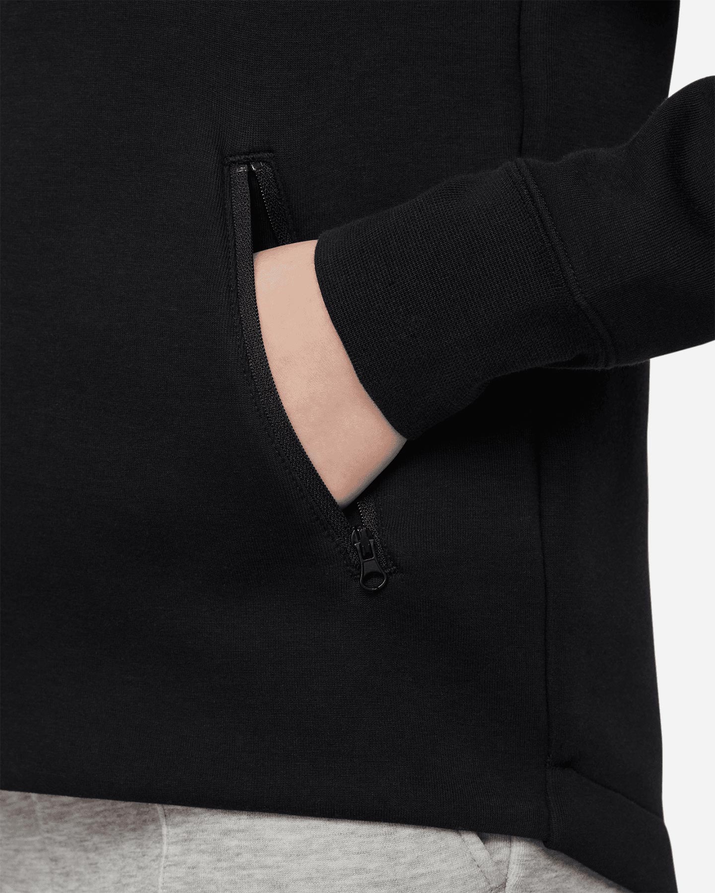 Felpa NIKE TECH FLEECE JR - Nero - 5 | Cisalfa Sport