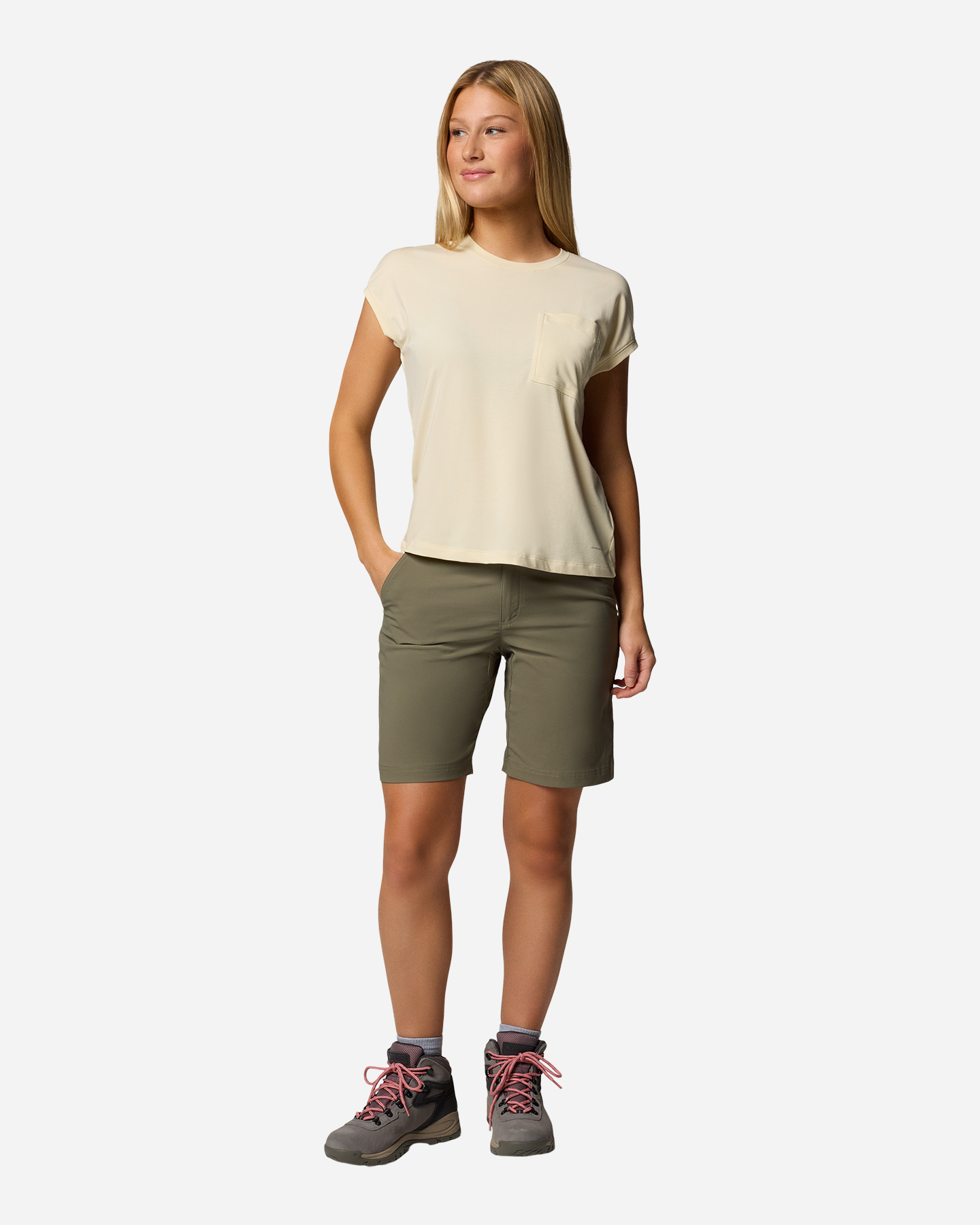 Pantaloncini COLUMBIA LESLIE FALLS LONG II W - Verde - 5 | Cisalfa Sport