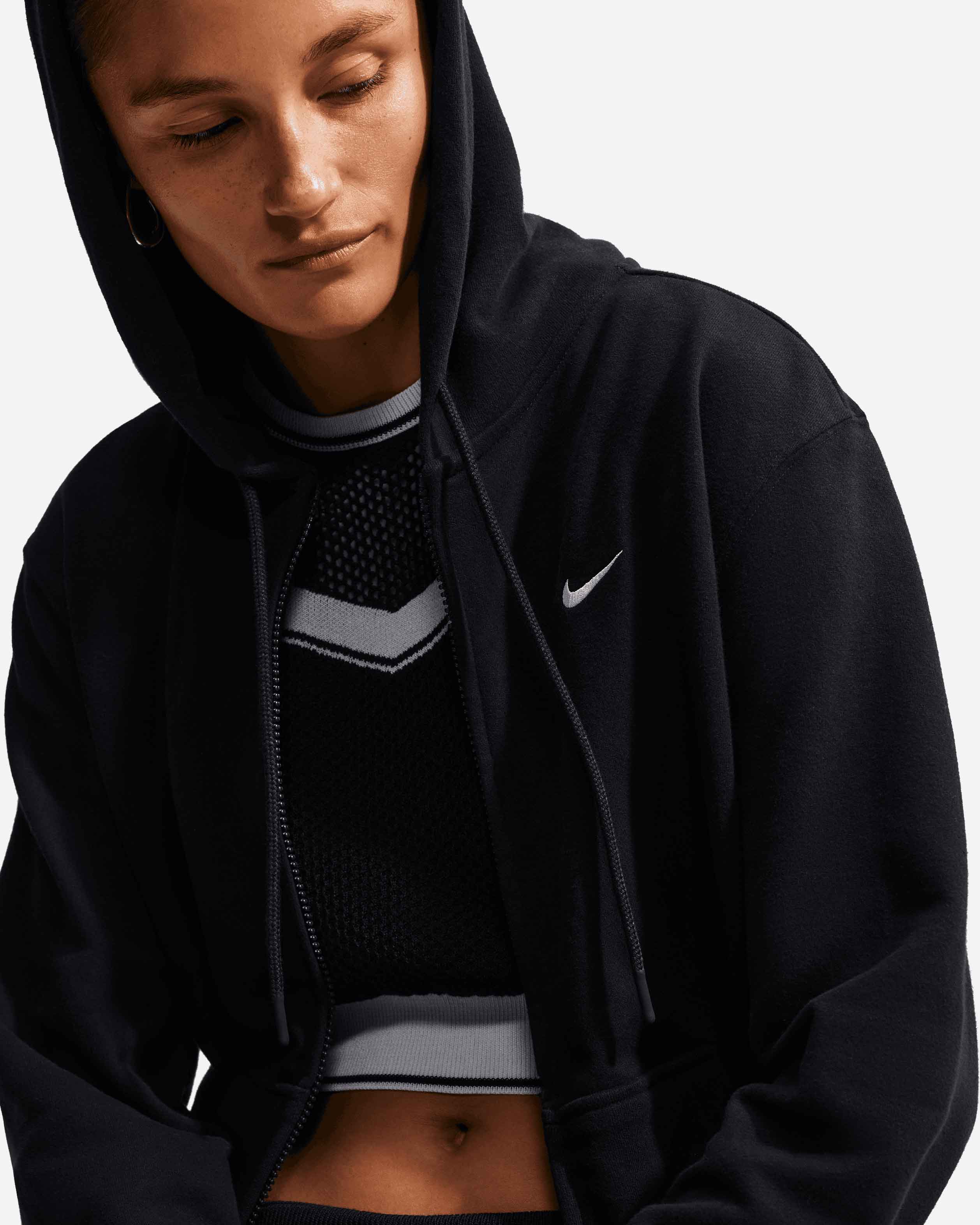 Felpa NIKE STUDIO SMALL LOGO W - Nero - 3 | Cisalfa Sport