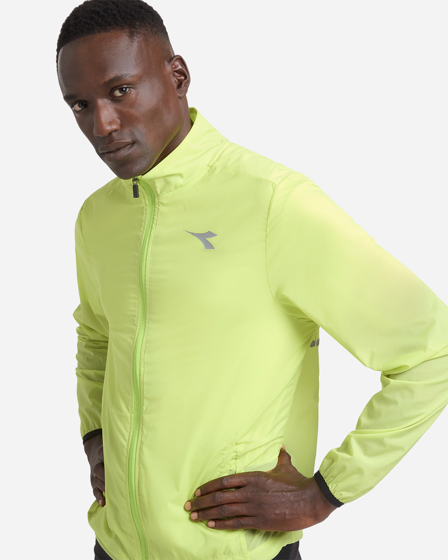 Giacca running DIADORA WINDBREAKER M - Giallo - 3 | Cisalfa Sport