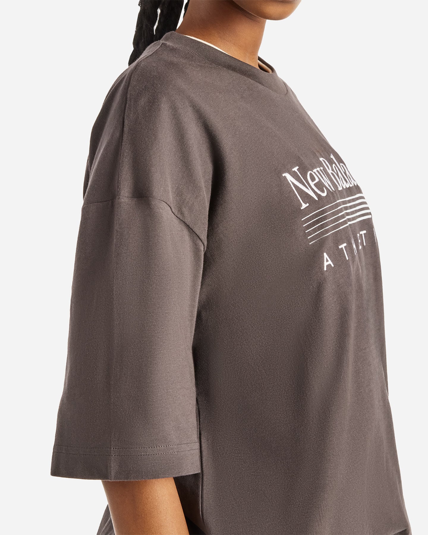 T-shirt NEW BALANCE OVERSIZE TRACKSIDE W - Grigio - 4 | Cisalfa Sport