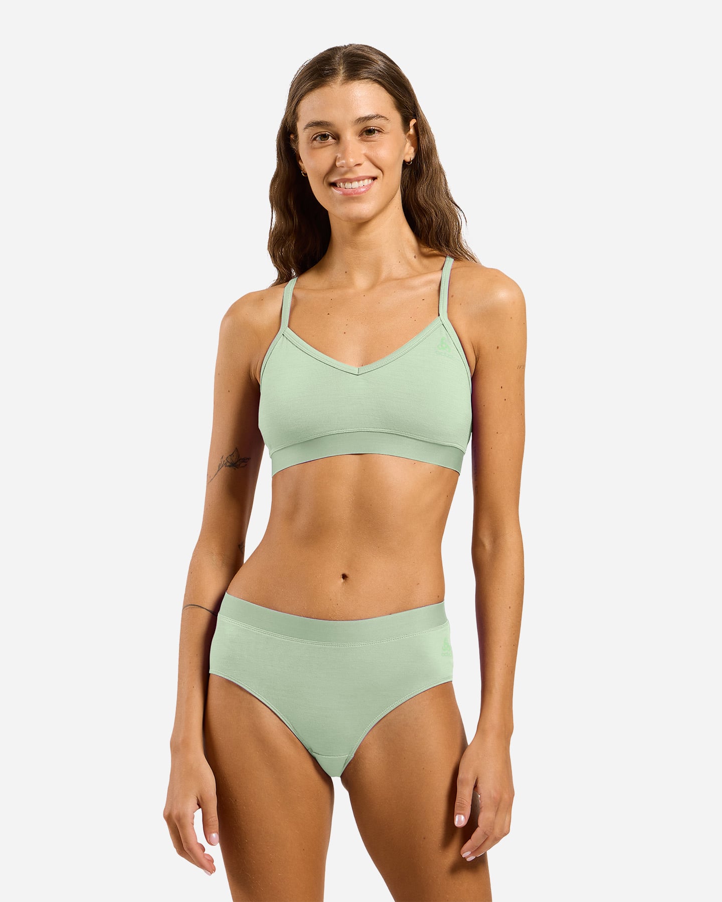 Reggiseno sportivo ODLO MERINO SOFT W - Verde - 2 | Cisalfa Sport