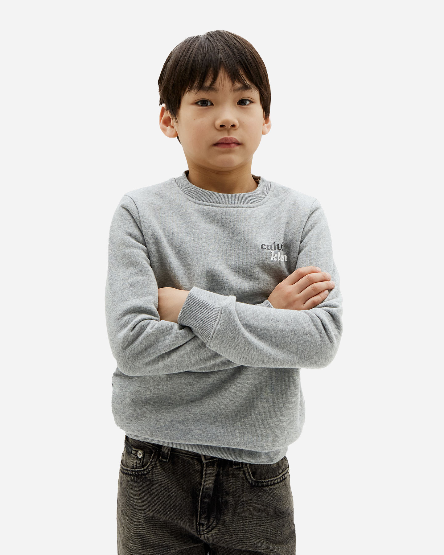 Felpa CALVIN KLEIN JEANS BACK PRINT JR - Grigio - 1 | Cisalfa Sport