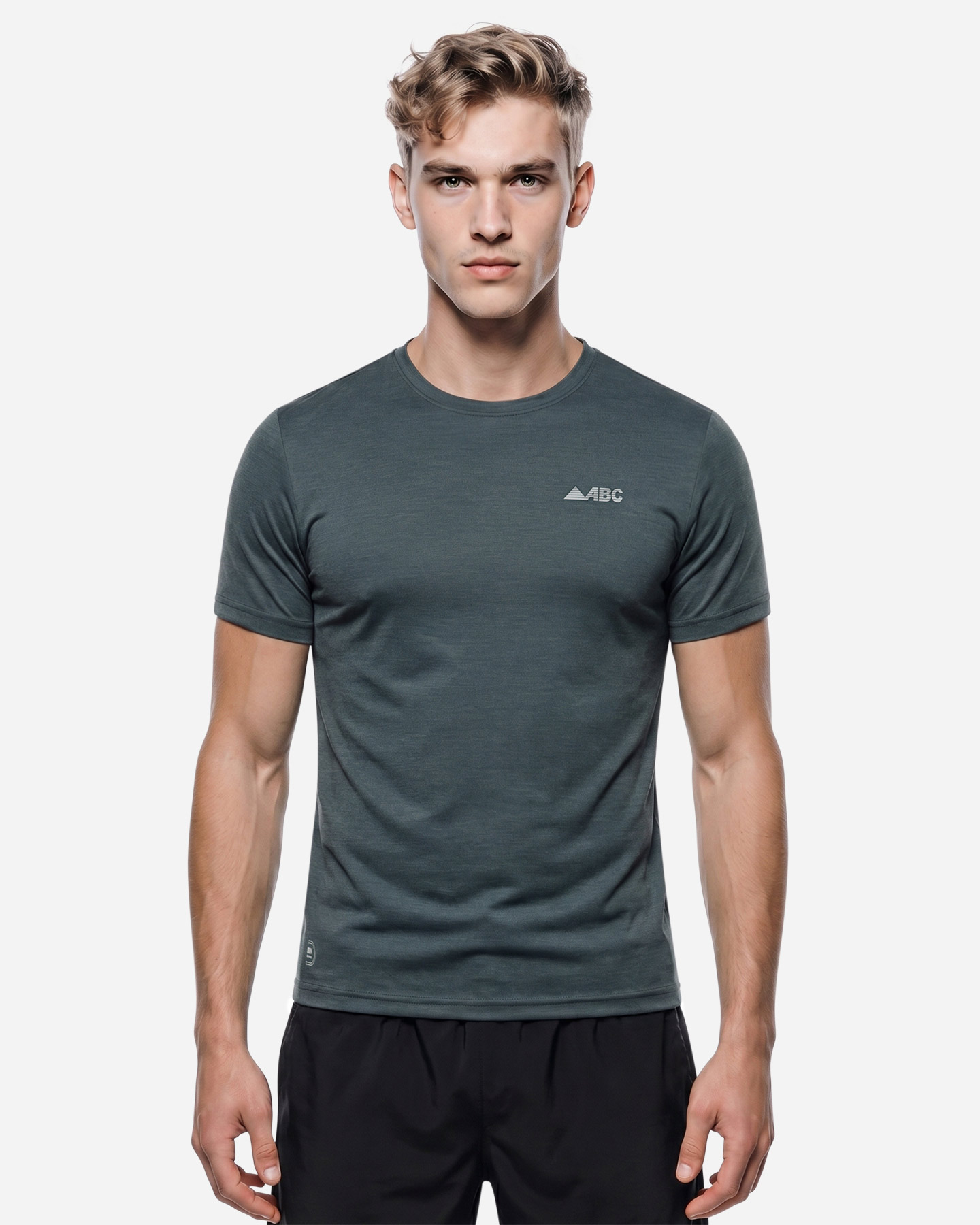 T-shirt running ABC ESSENTIAL M - Verde - 2 | Cisalfa Sport