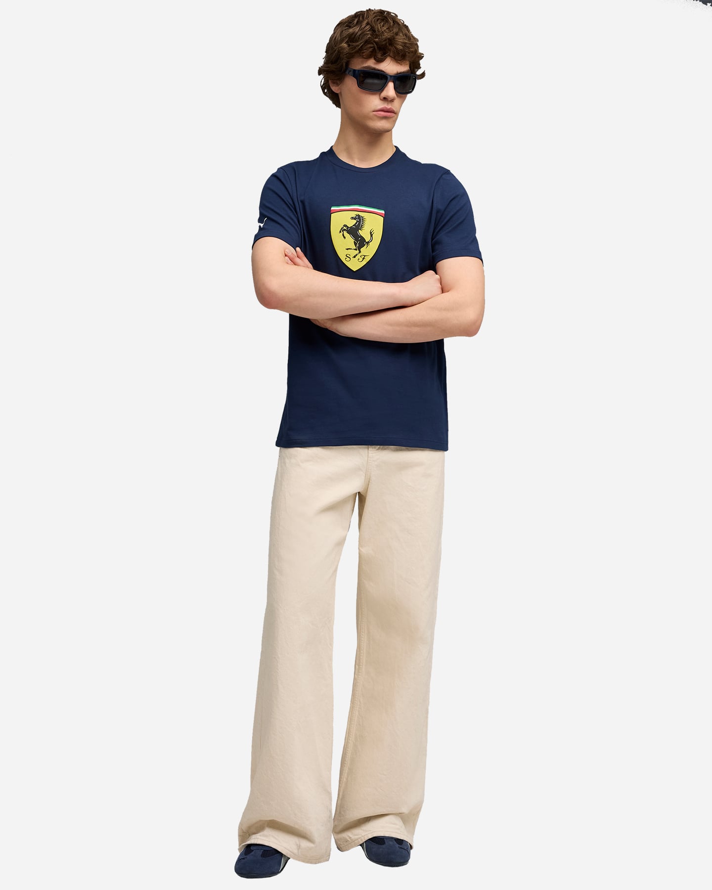 T-shirt PUMA FERRARI SPORTSW COLORED SHIELD M - Blu - 4 | Cisalfa Sport