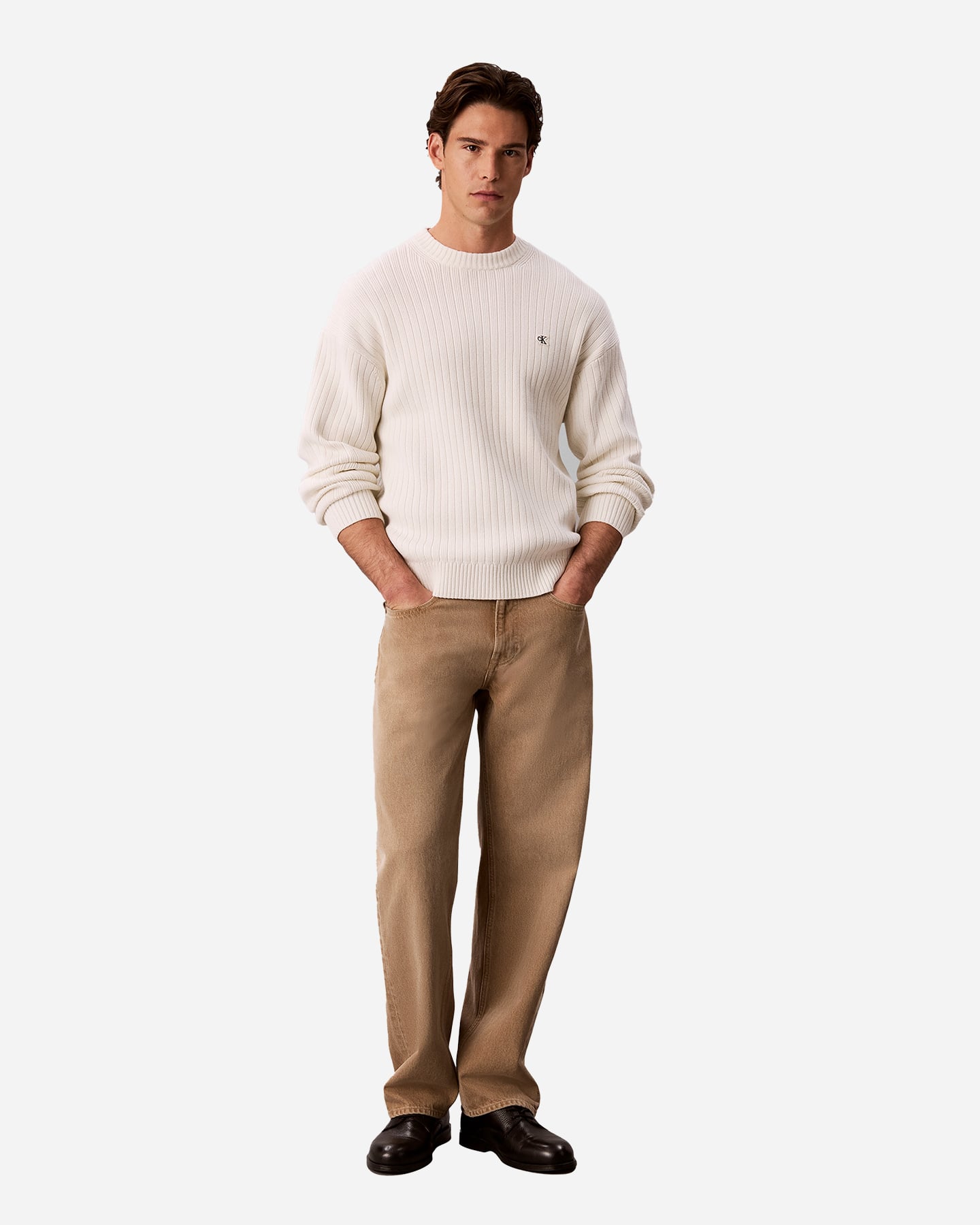 Maglione CALVIN KLEIN JEANS VERTICAL M - Beige - 3 | Cisalfa Sport