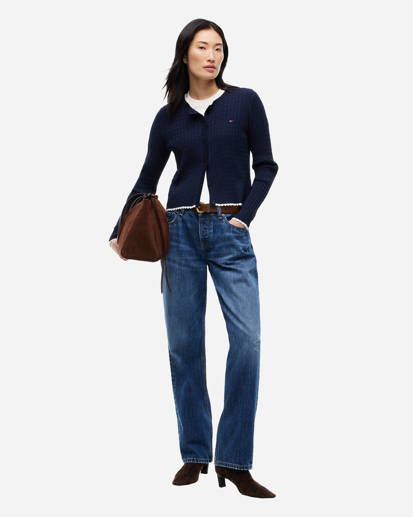 Cardigan TOMMY HILFIGER CABLE W - Blu Navy - 3 | Cisalfa Sport