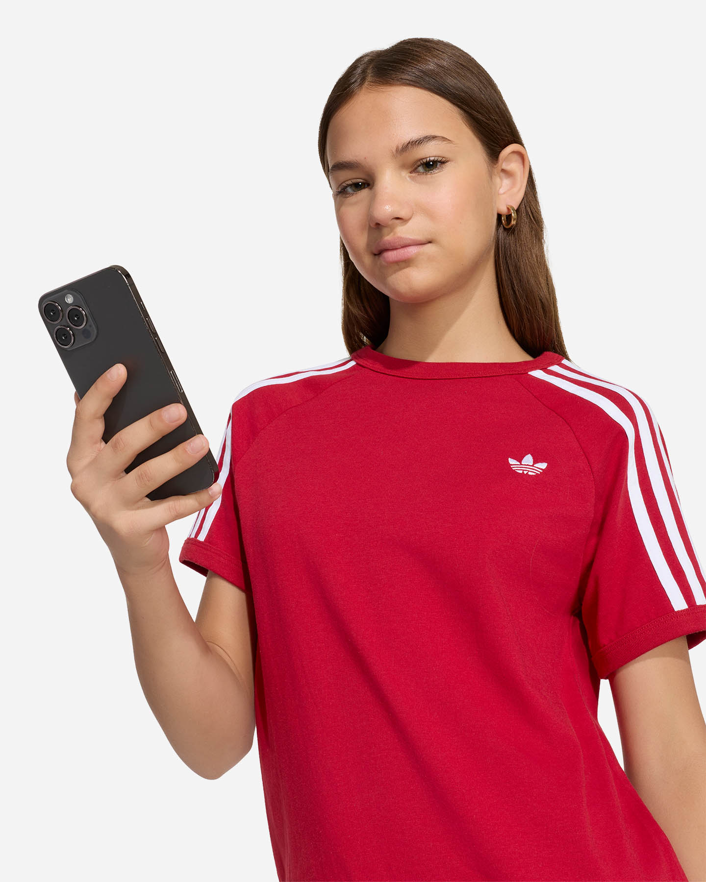 T-shirt ADIDAS 3STRIPES JR - Rosso - 4 | Cisalfa Sport