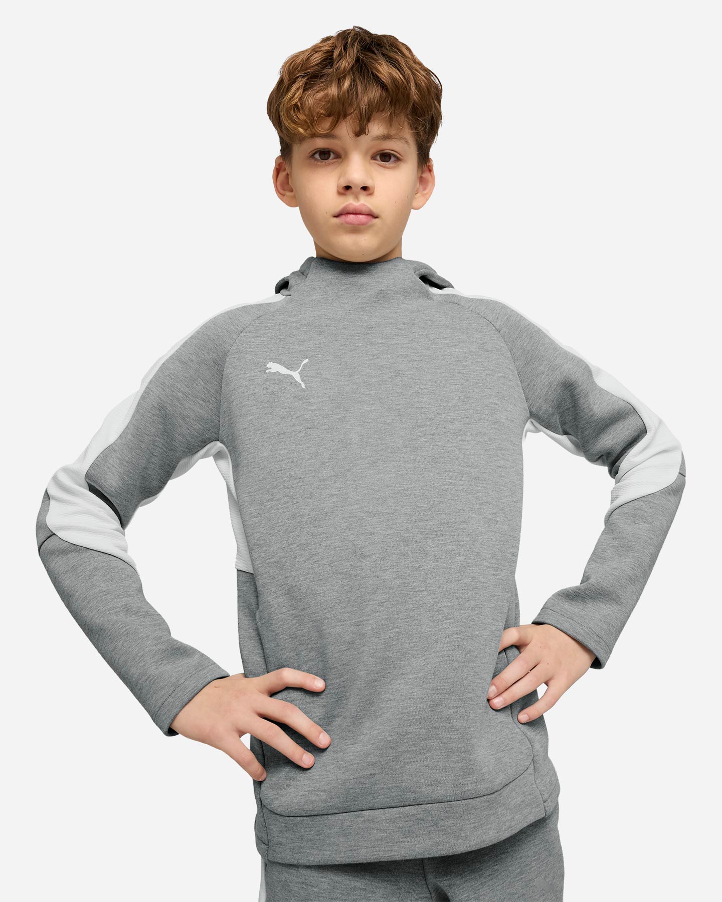 Abbigliamento calcio PUMA TEAMEVOSTRIPE JR - Grigio - 2 | Cisalfa Sport