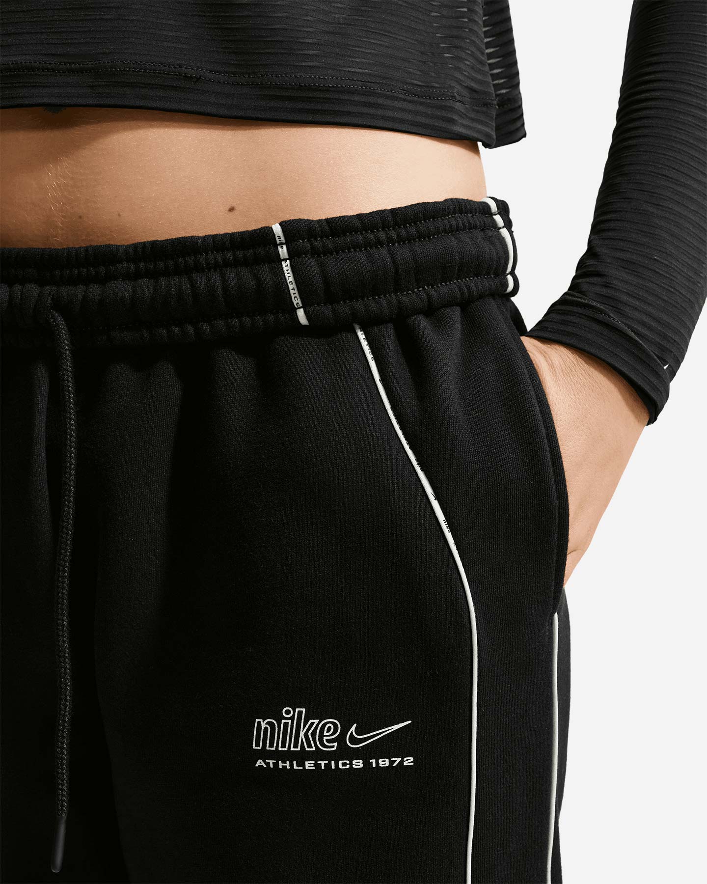 Pantalone training NIKE CUFF TAPING LEG W - Nero - 5 | Cisalfa Sport