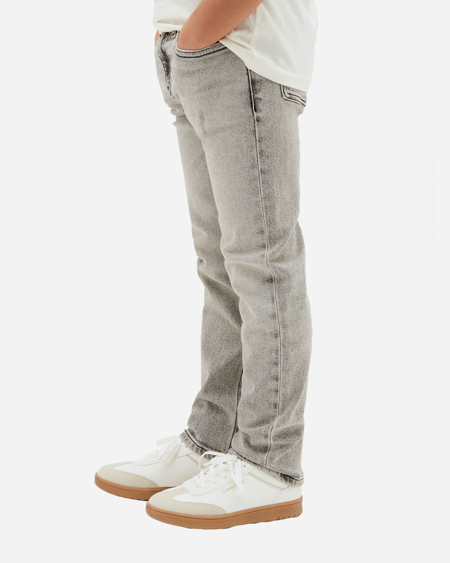 Jeans CALVIN KLEIN JEANS STONE JR - Grigio - 2 | Cisalfa Sport
