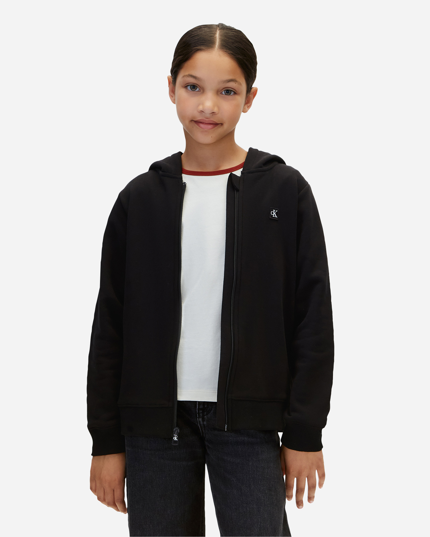 Felpa CALVIN KLEIN JEANS MINI BADGE JR - Nero - 1 | Cisalfa Sport
