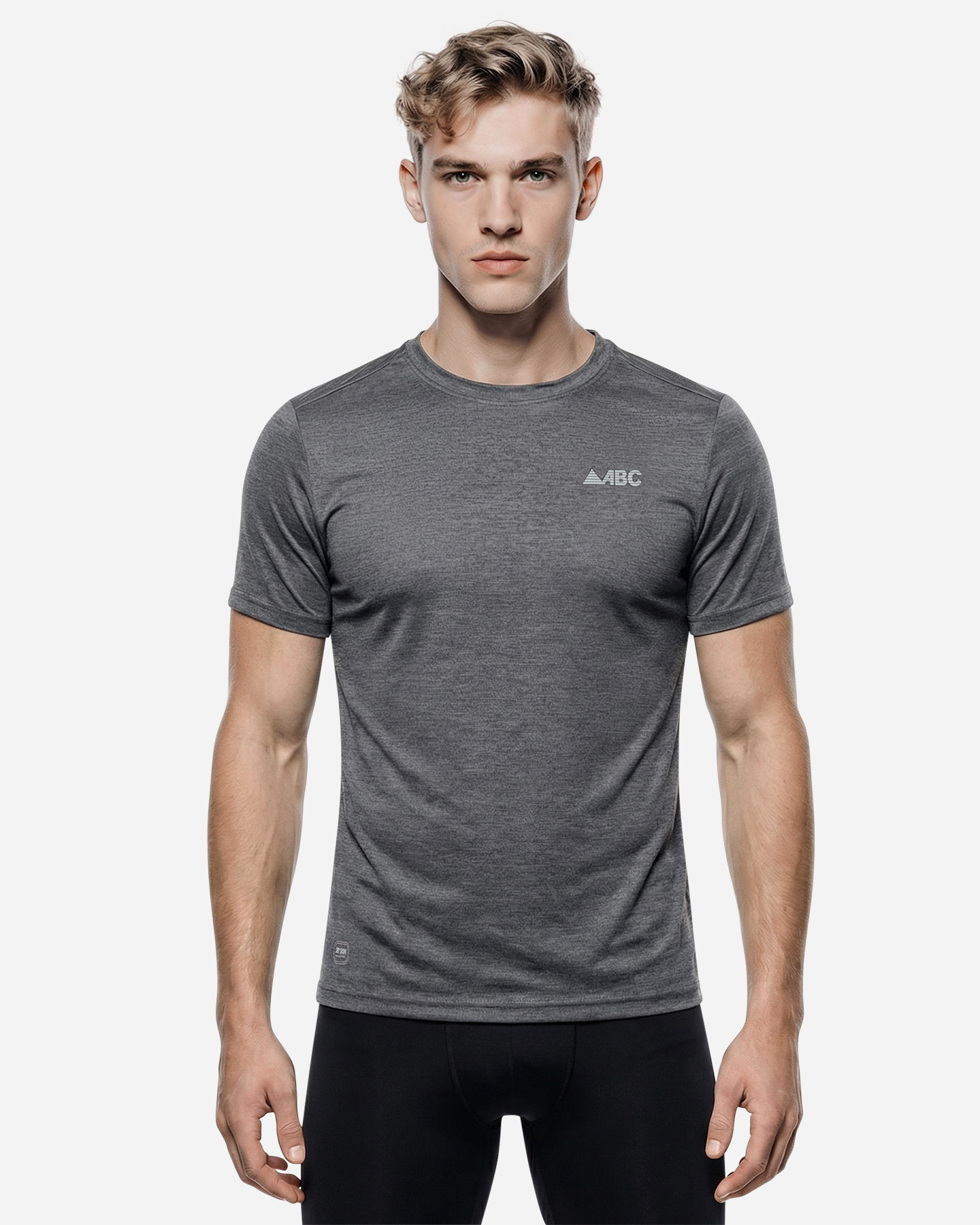T-shirt running ABC ESSENTIAL M - Nero - 2 | Cisalfa Sport