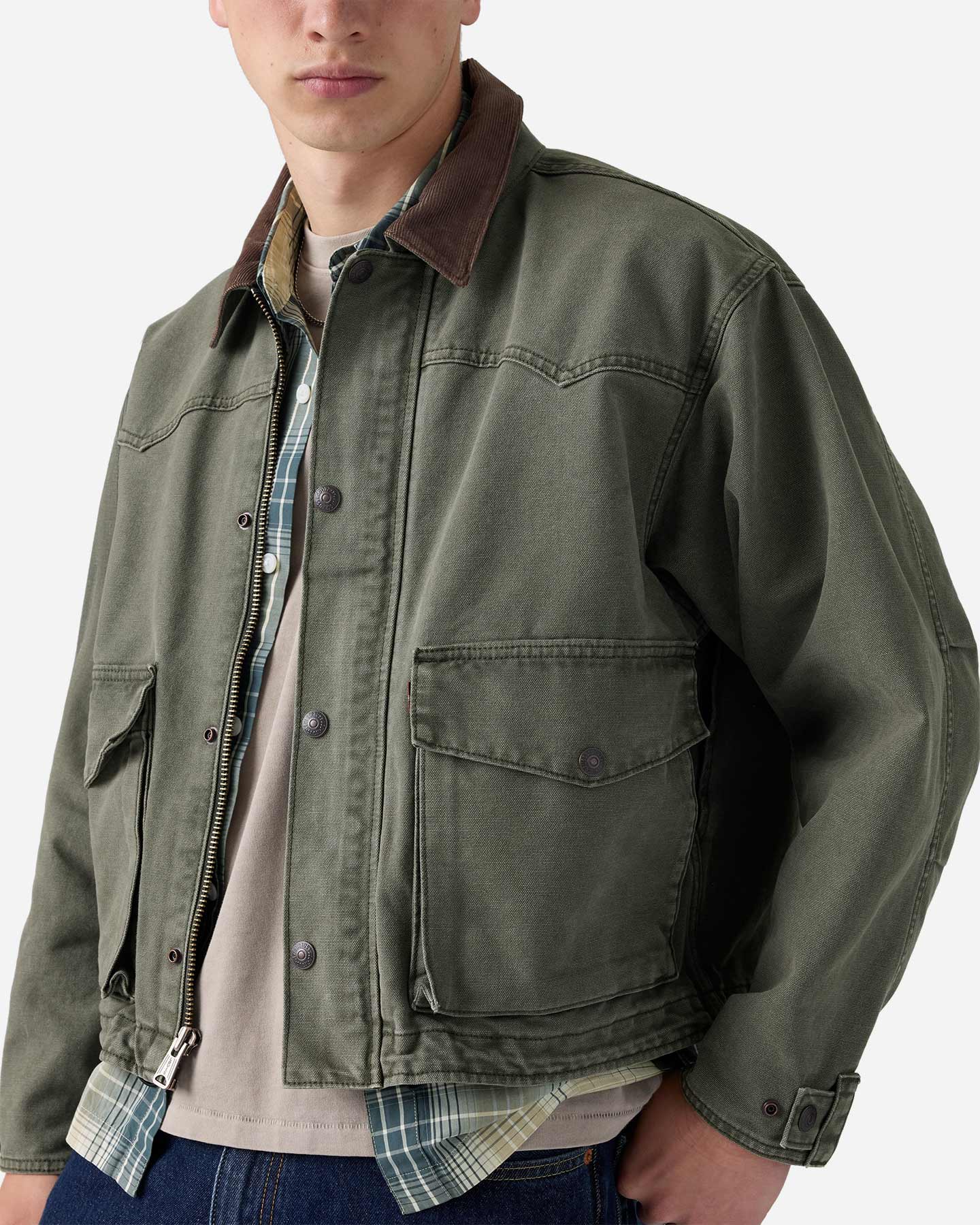 Giubbotto LEVI'S CANVAS COLLO CORDUROY M - Denim - 5 | Cisalfa Sport