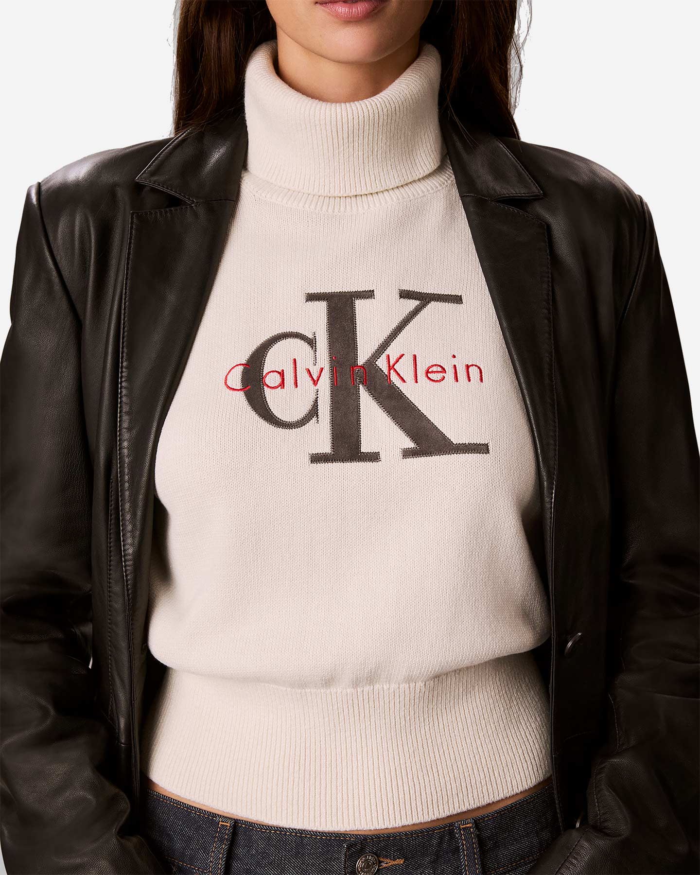Maglione CALVIN KLEIN JEANS CLASSIC W - Bianco - 5 | Cisalfa Sport