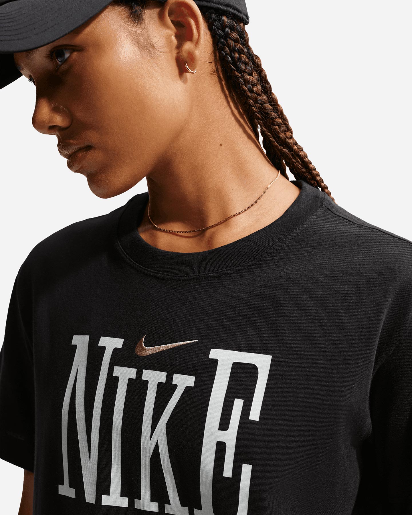 T-shirt NIKE BOXY PRINTED W - Nero - 4 | Cisalfa Sport