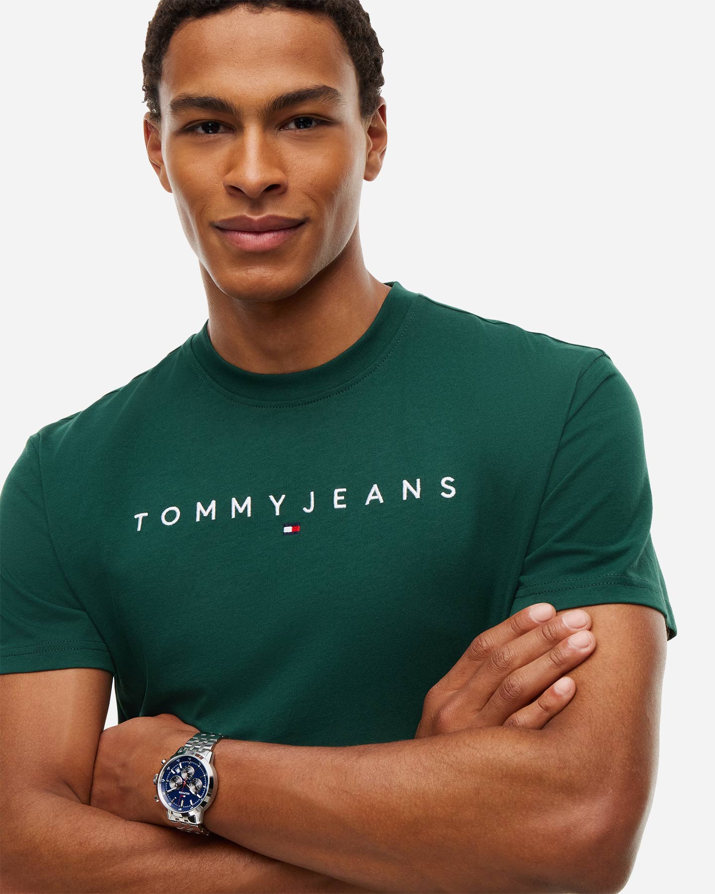 T-shirt TOMMY HILFIGER LINEAR LOGO M - Verde - 4 | Cisalfa Sport