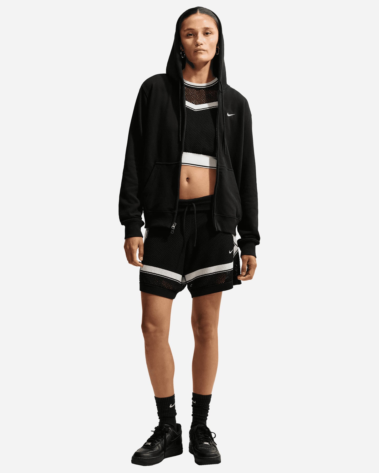Felpa NIKE STUDIO SMALL LOGO W - Nero - 2 | Cisalfa Sport