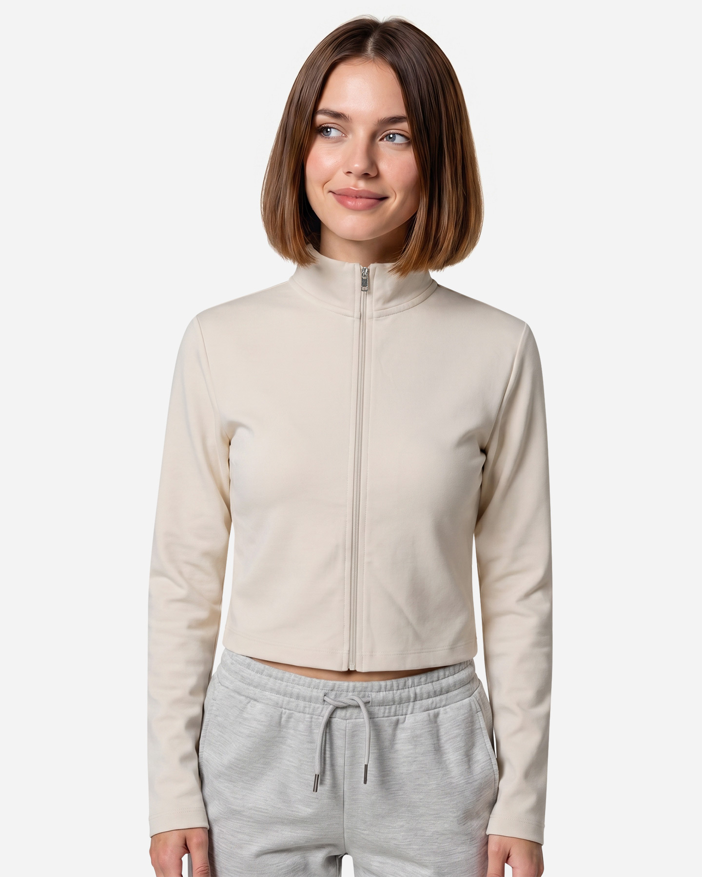 Felpa MIA M INTERLOCK CROP W - Bianco - 2 | Cisalfa Sport