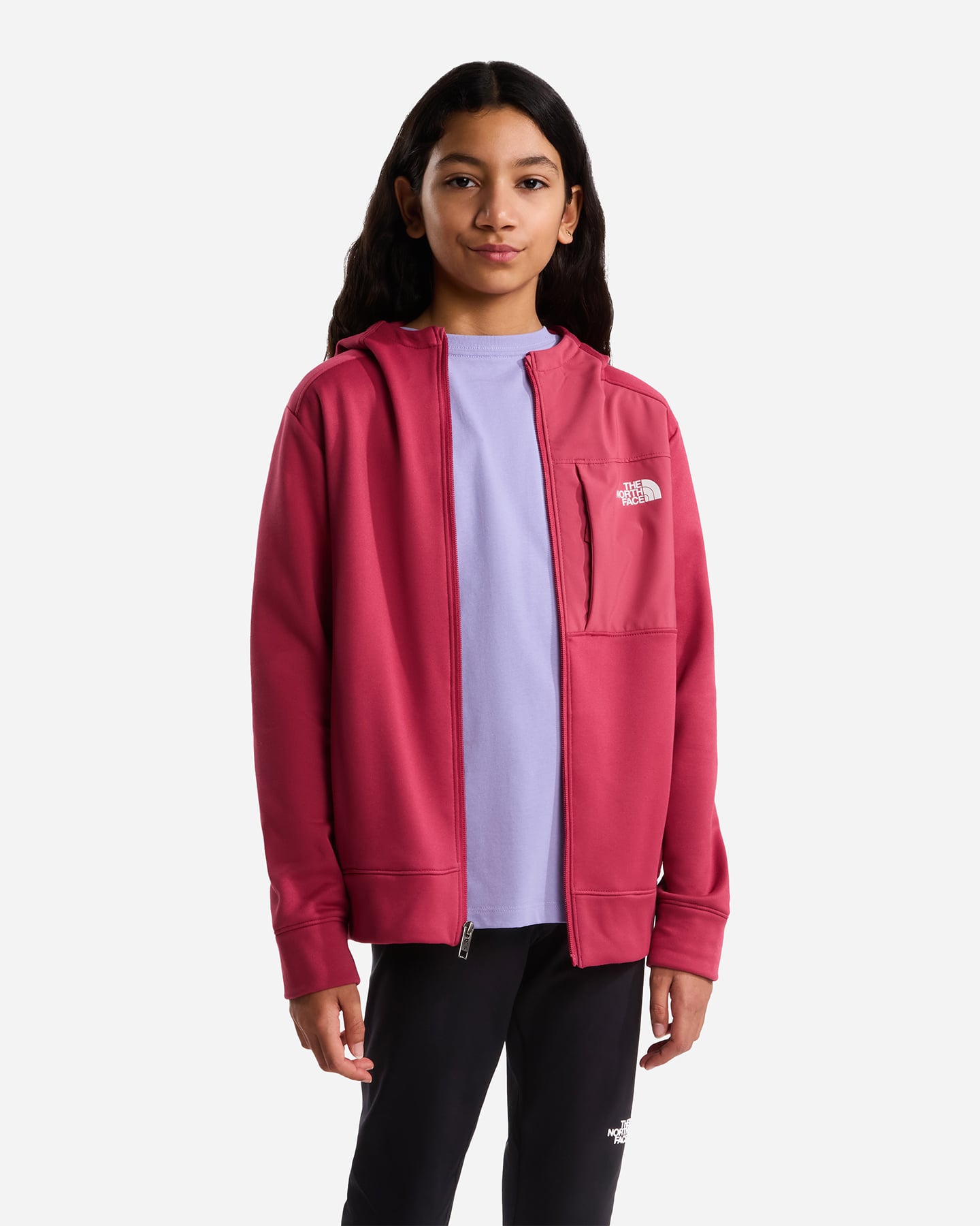 Felpa THE NORTH FACE PERFORMANCE JR - Fucsia - 3 | Cisalfa Sport