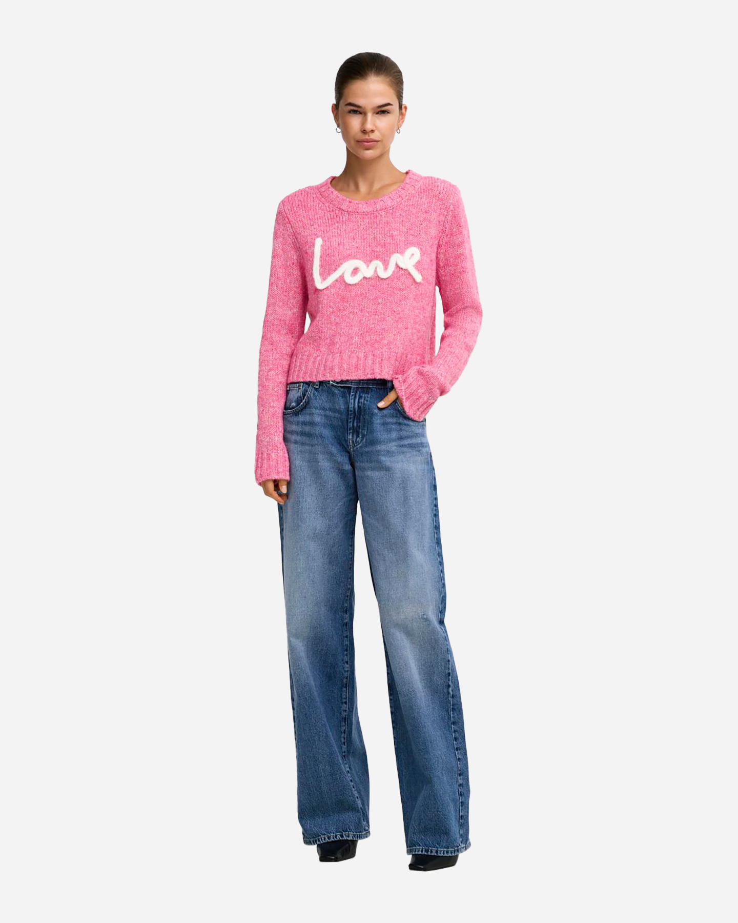 Maglione ONLY SMILLA SCRIPT LOVE W - Fucsia - 3 | Cisalfa Sport