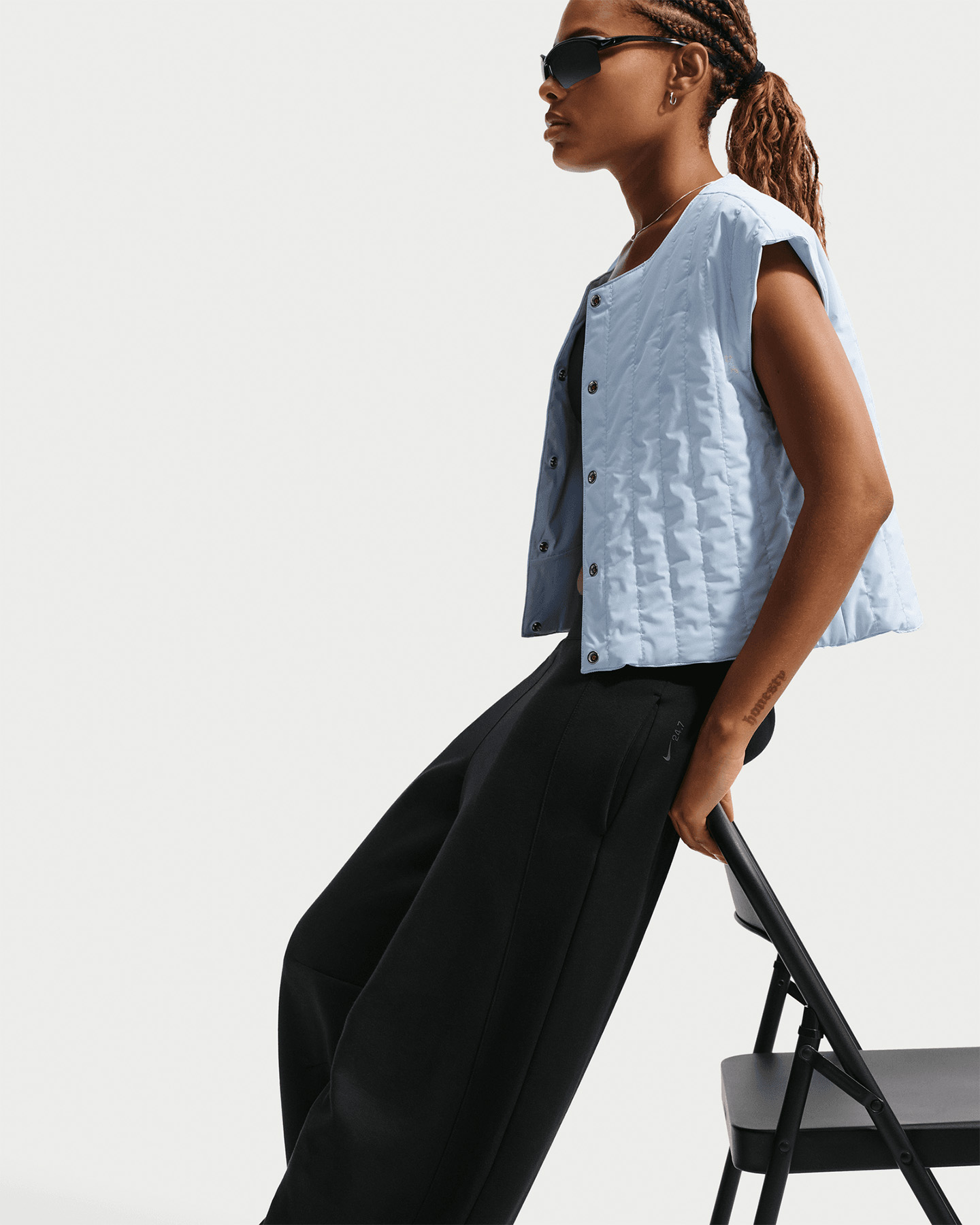 Pantalone NIKE WIDE LEG SOFT 24.7 W - Nero - 5 | Cisalfa Sport