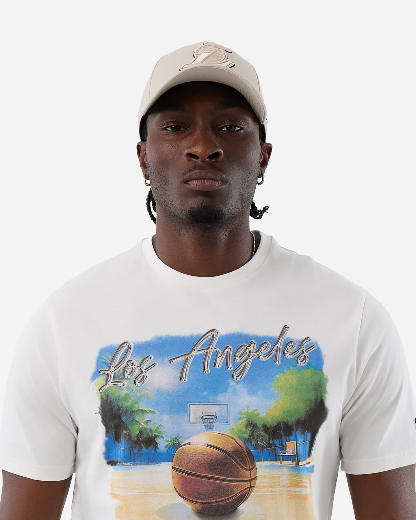 Maglia basket NEW ERA LOS ANGELES LAKERS NBA BEACH GRAPHIC M - Bianco - 3 | Cisalfa Sport