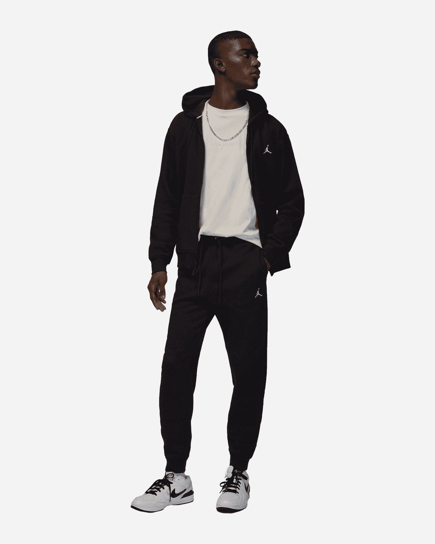 Pantalone NIKE FLC BROOKLYN JORDAN M - Nero - 2 | Cisalfa Sport