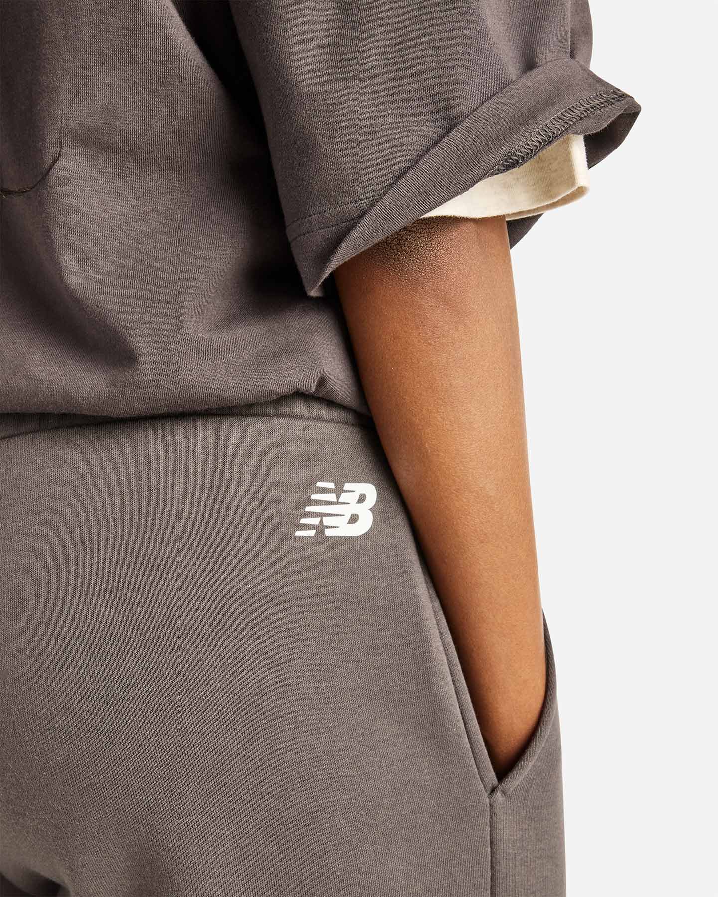Pantalone training NEW BALANCE WIDE LEG TRACKSIDE W - Grigio - 4 | Cisalfa Sport