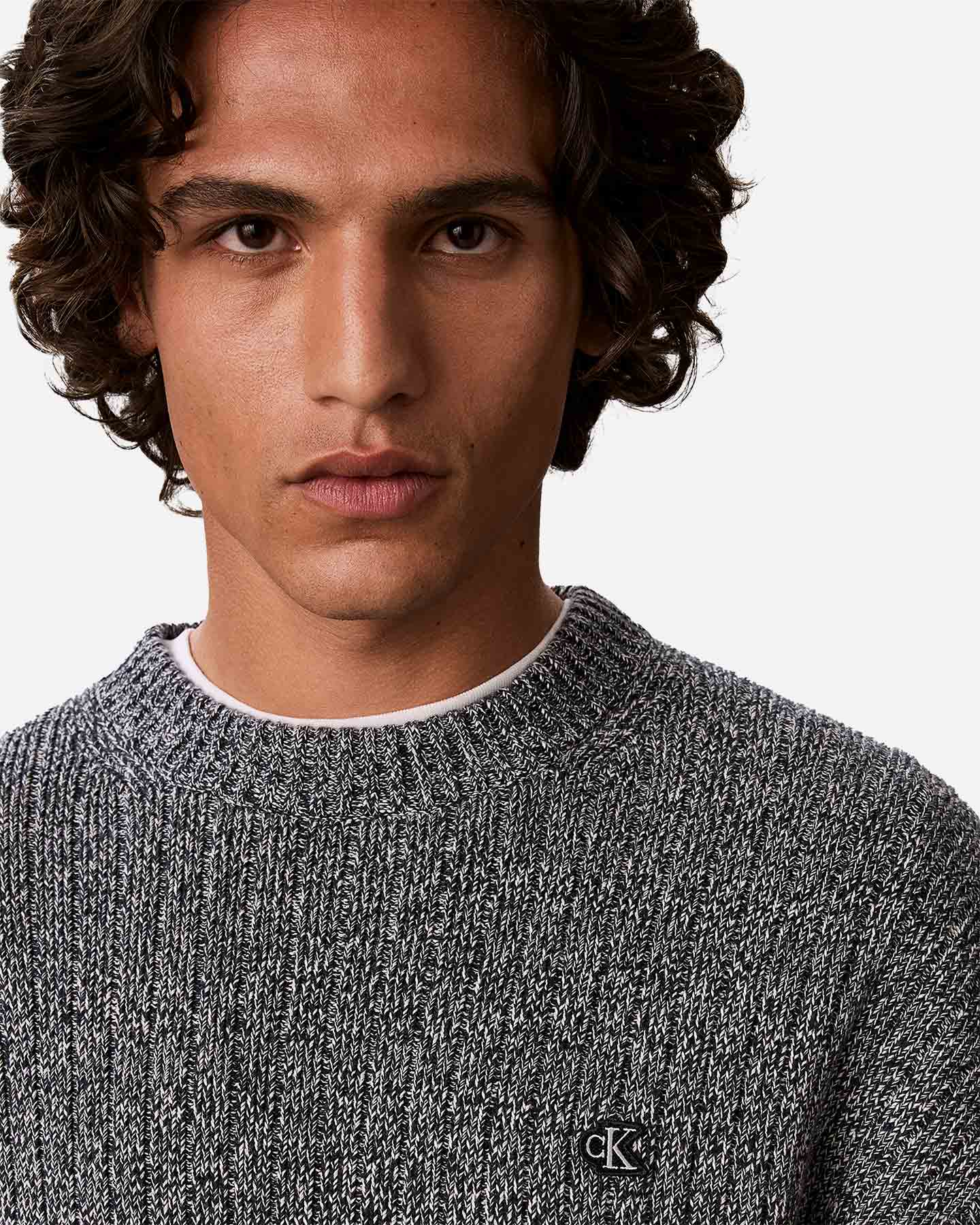Maglione CALVIN KLEIN JEANS VERTICAL M - Blu - 5 | Cisalfa Sport