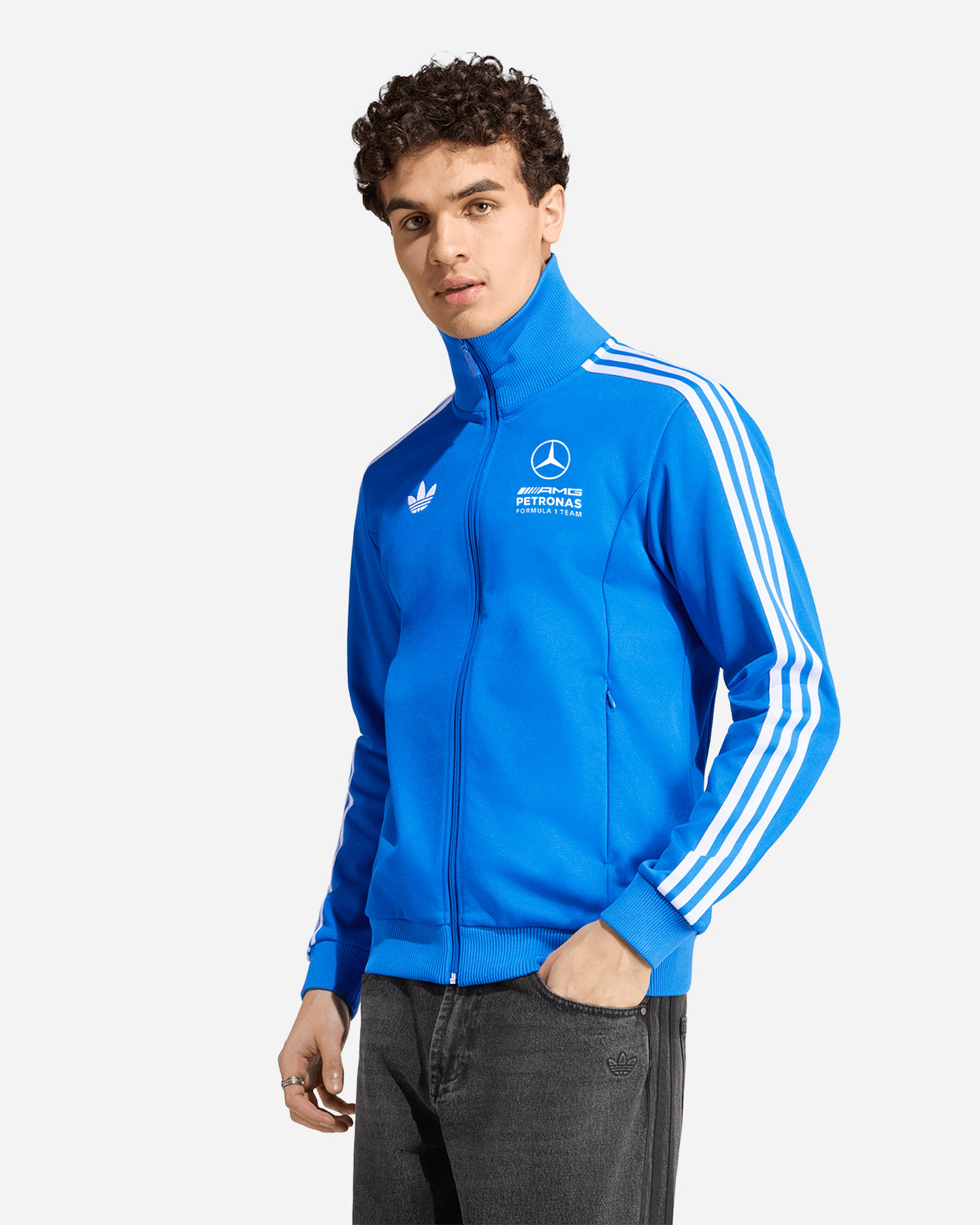 Felpa ADIDAS ORIGINALS MERCEDES 3STRIPES M - Blu - 1 | Cisalfa Sport