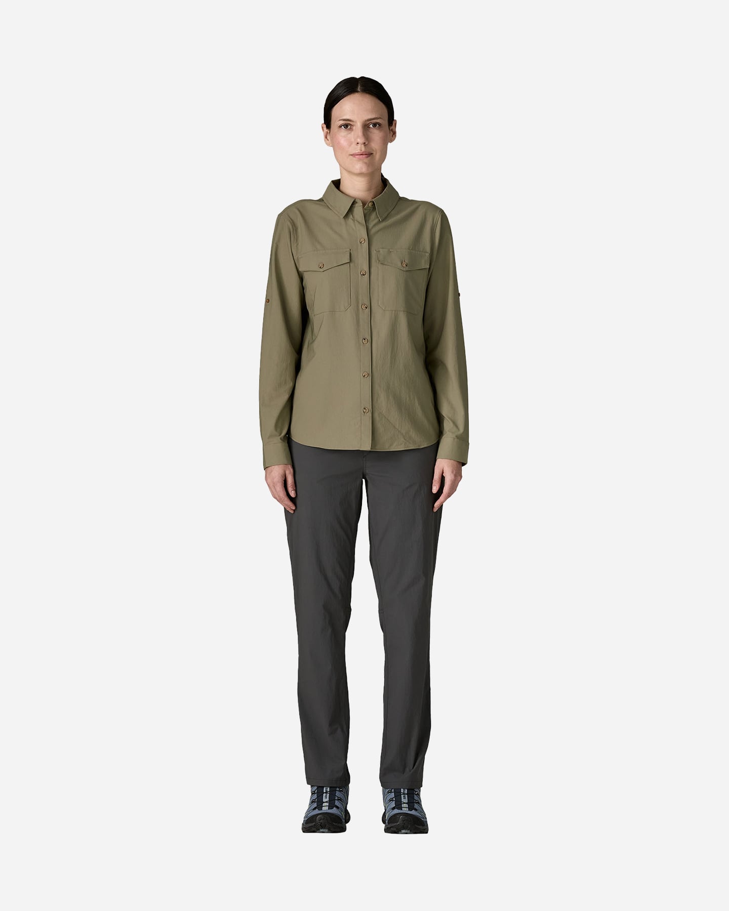 Felpa PATAGONIA SELF GUIDED SUN SHIRT W - Verde - 3 | Cisalfa Sport
