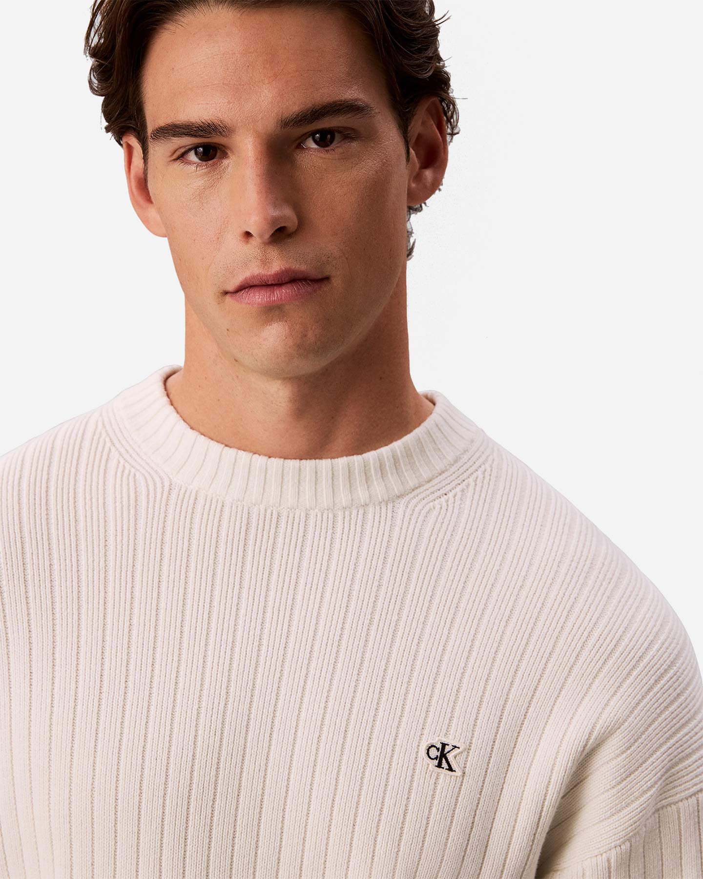 Maglione CALVIN KLEIN JEANS VERTICAL M - Beige - 4 | Cisalfa Sport