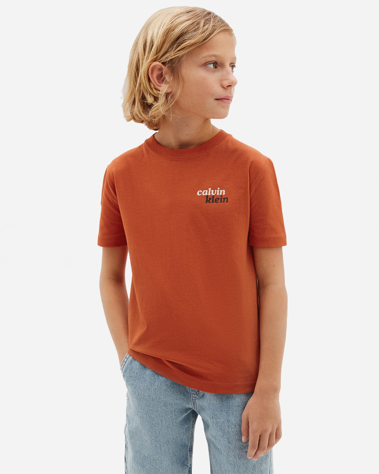 T-shirt CALVIN KLEIN JEANS BACK PRINT JR - Arancione - 1 | Cisalfa Sport