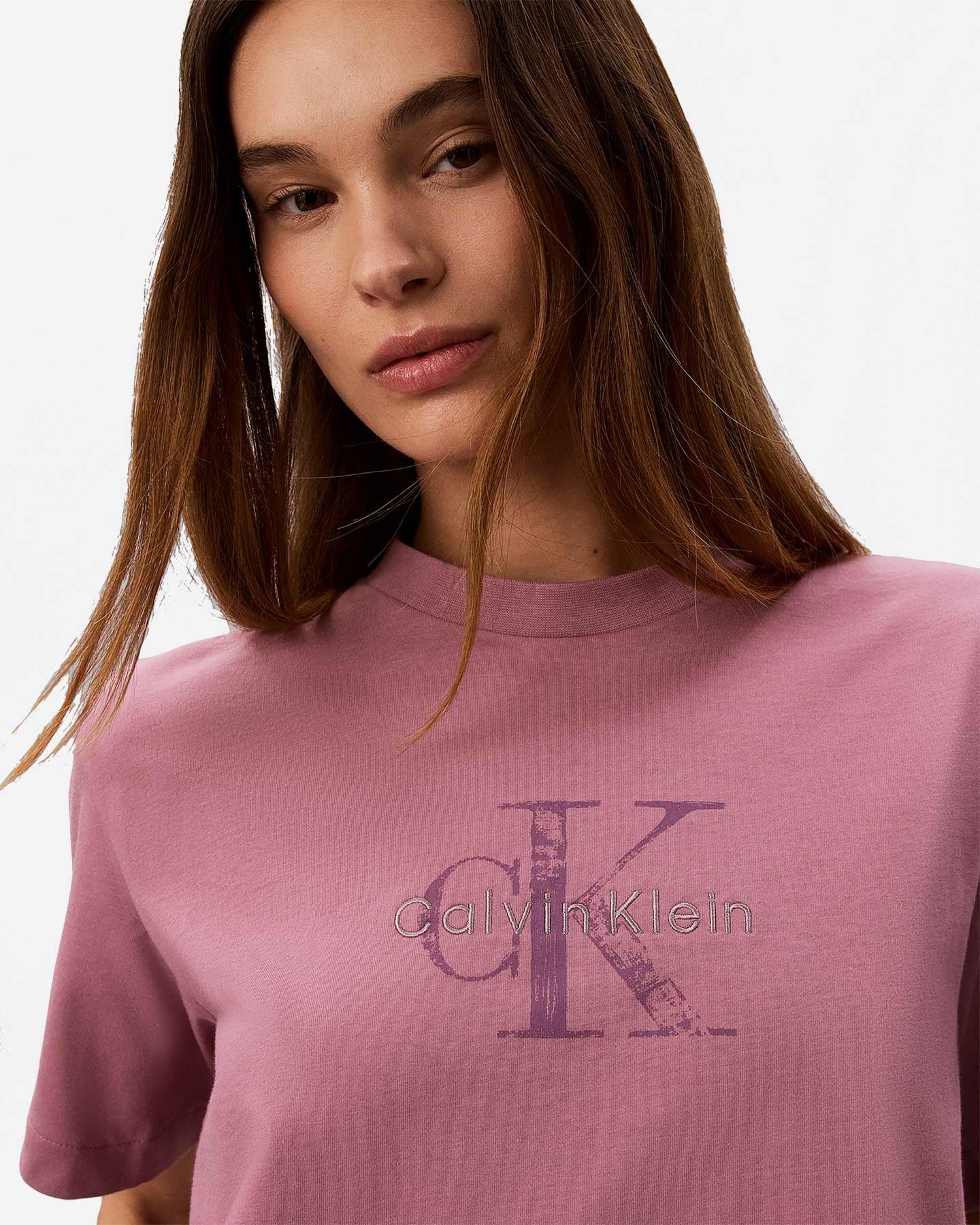 T-shirt CALVIN KLEIN JEANS BOXY LOGO W - Rosa - 5 | Cisalfa Sport