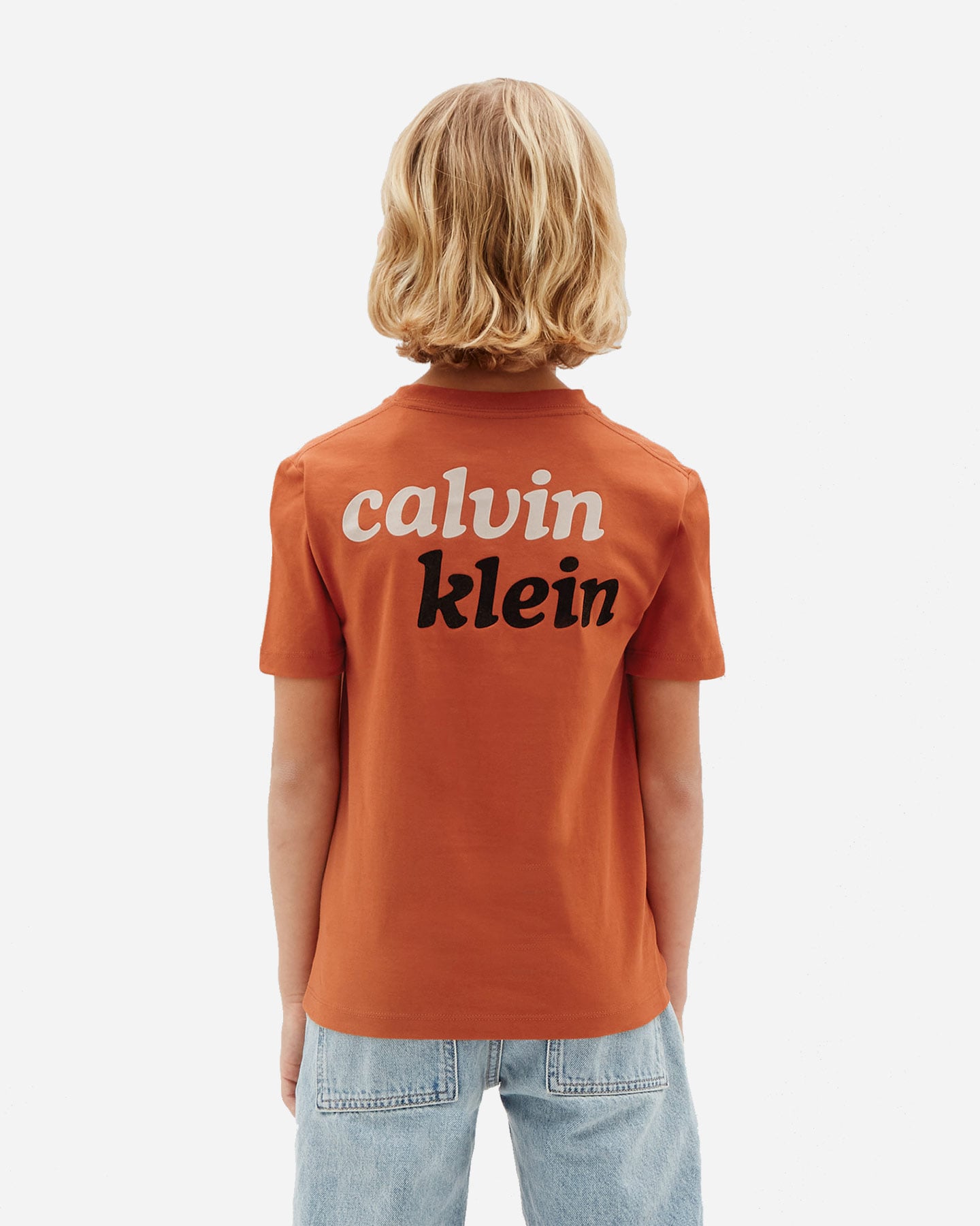 T-shirt CALVIN KLEIN JEANS BACK PRINT JR - Arancione - 2 | Cisalfa Sport
