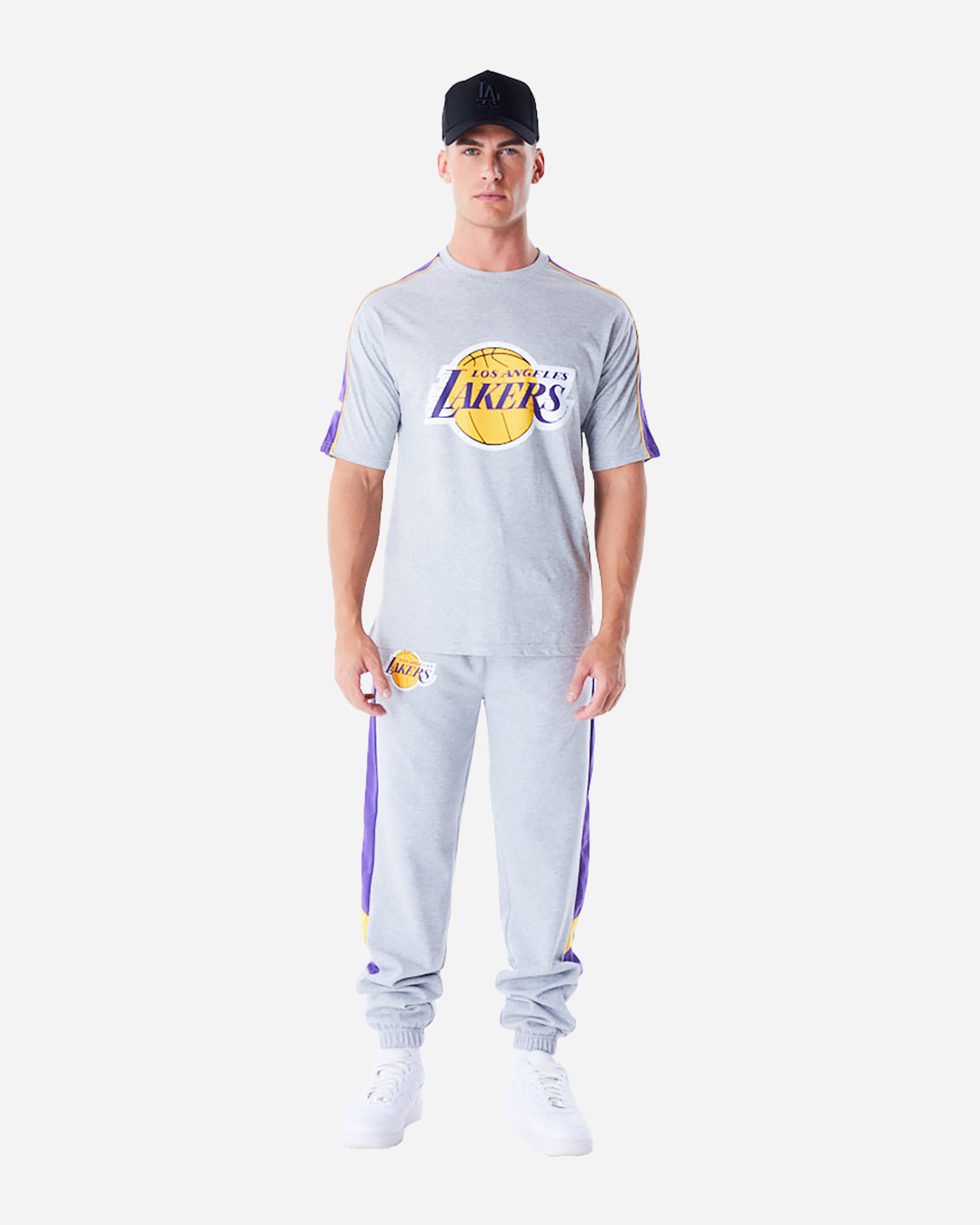 T shirt nba NEW ERA PANEL OS LAKERS M - Grigio - 2 | Cisalfa Sport