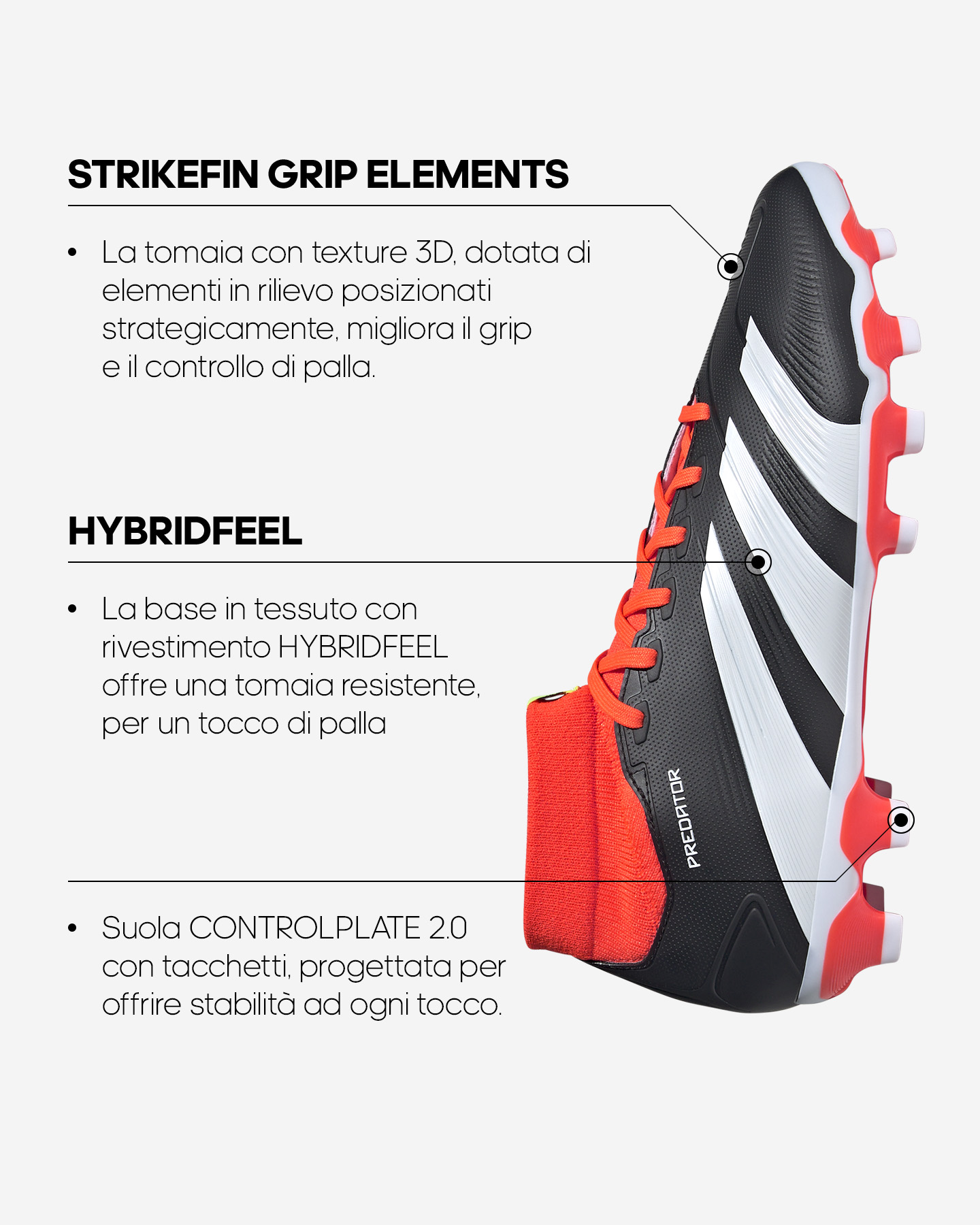 Scarpe calcio ADIDAS PREDATOR LEAGUE MG M - Nero - 1 | Cisalfa Sport