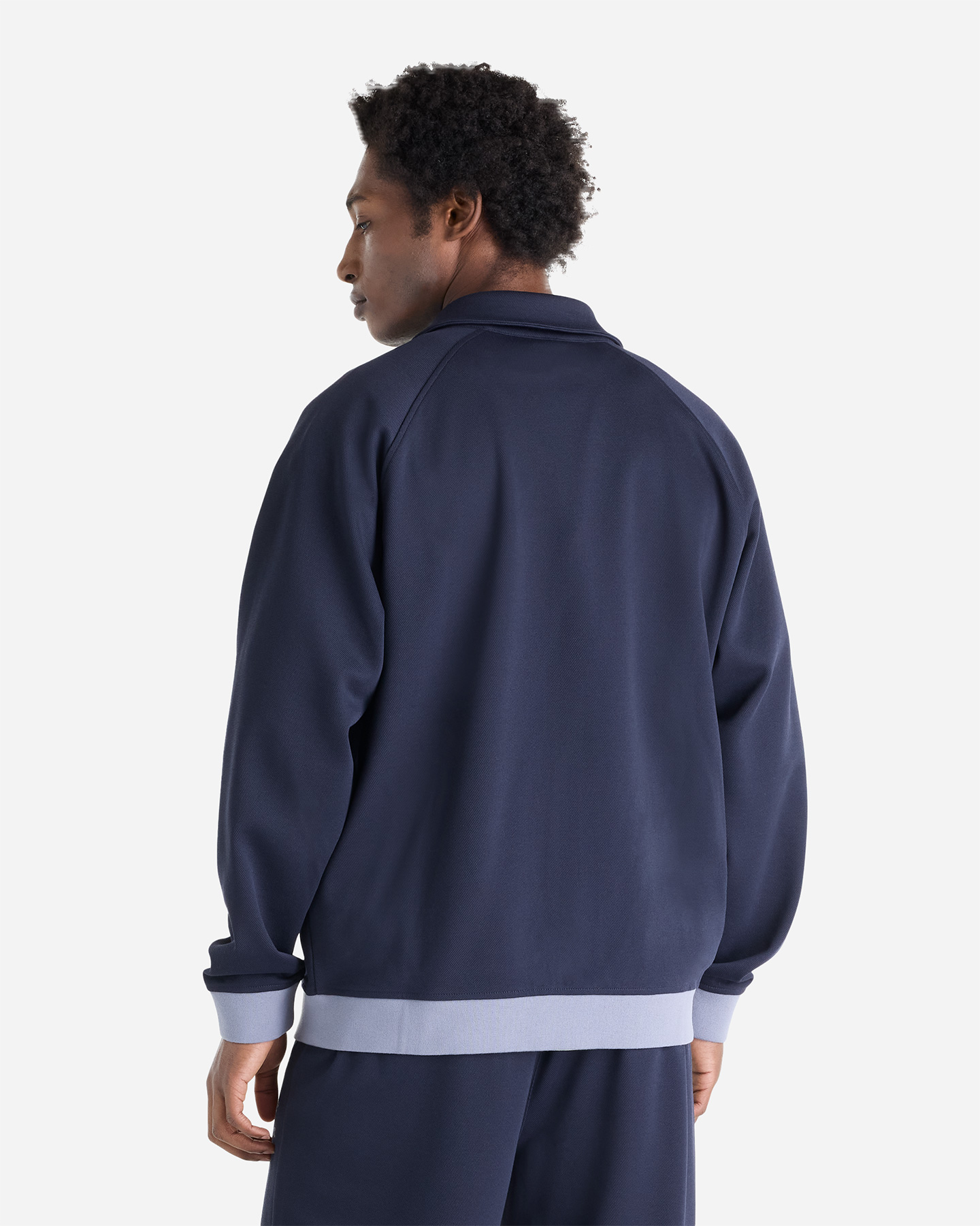 Giacca NEW BALANCE COLLEGE PIQUET F-ZIP M - Blu Navy - 1 | Cisalfa Sport