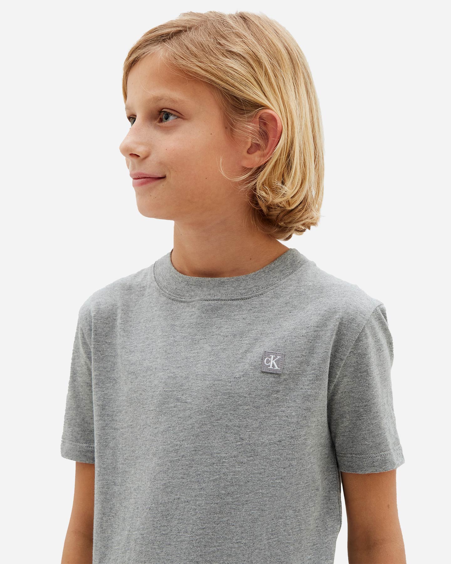 T-shirt CALVIN KLEIN JEANS MINI BADGE JR - Grigio - 4 | Cisalfa Sport