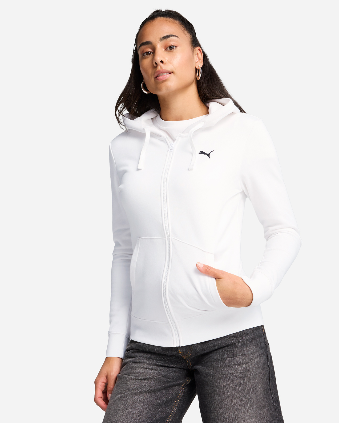 Felpa PUMA ESSENTIALS W - Bianco - 2 | Cisalfa Sport