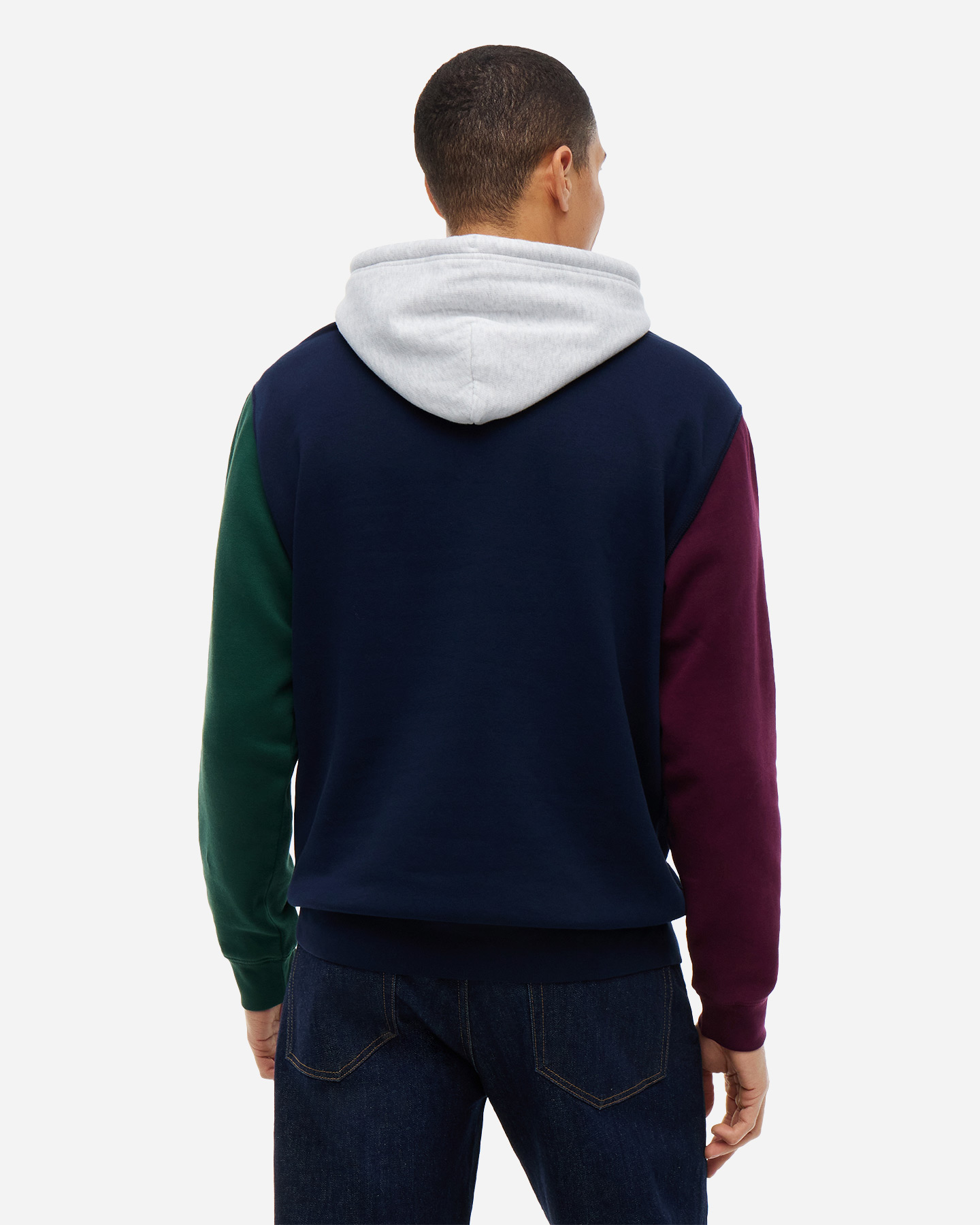 Felpa TOMMY HILFIGER BADGE FLEECE COLOR BLOCK M - Blu - 2 | Cisalfa Sport