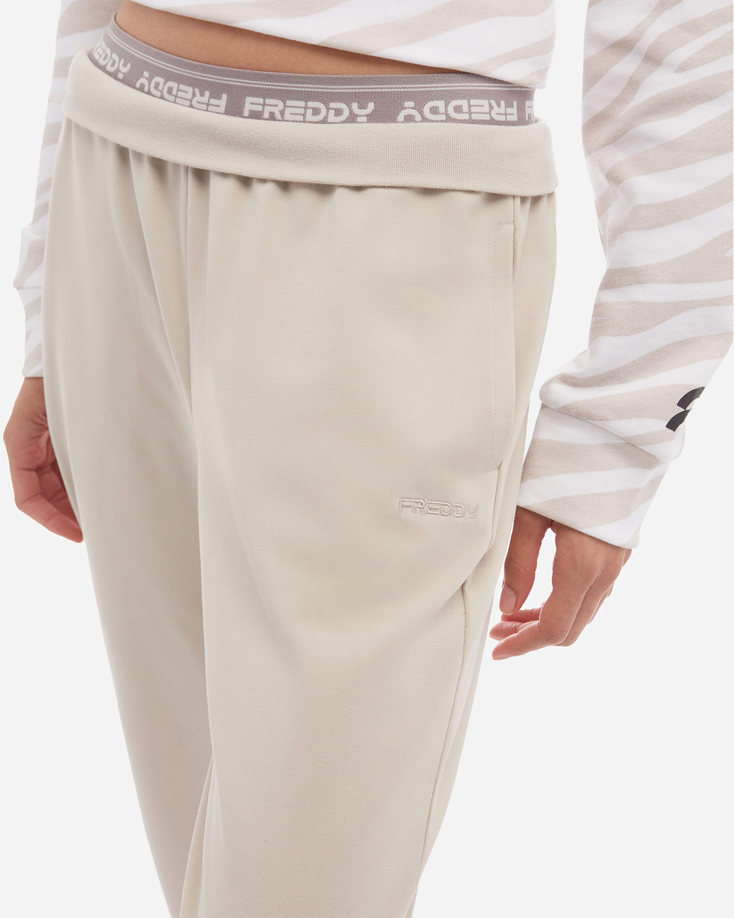 Pantalone FREDDY JOGGERS W - Beige - 2 | Cisalfa Sport